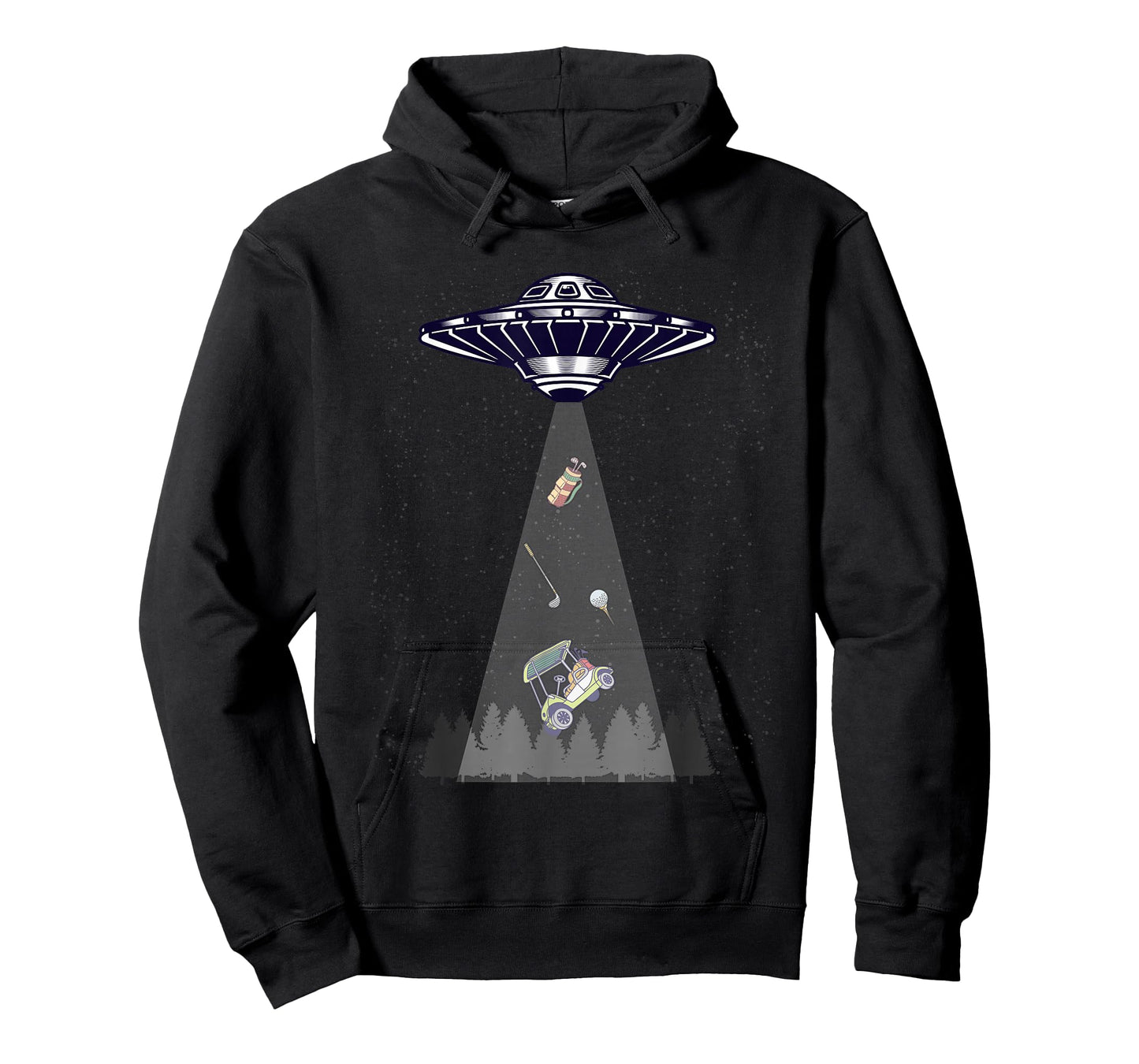 Funny Ufo Golfing Alien Abduction Golf Lover T-Shirt