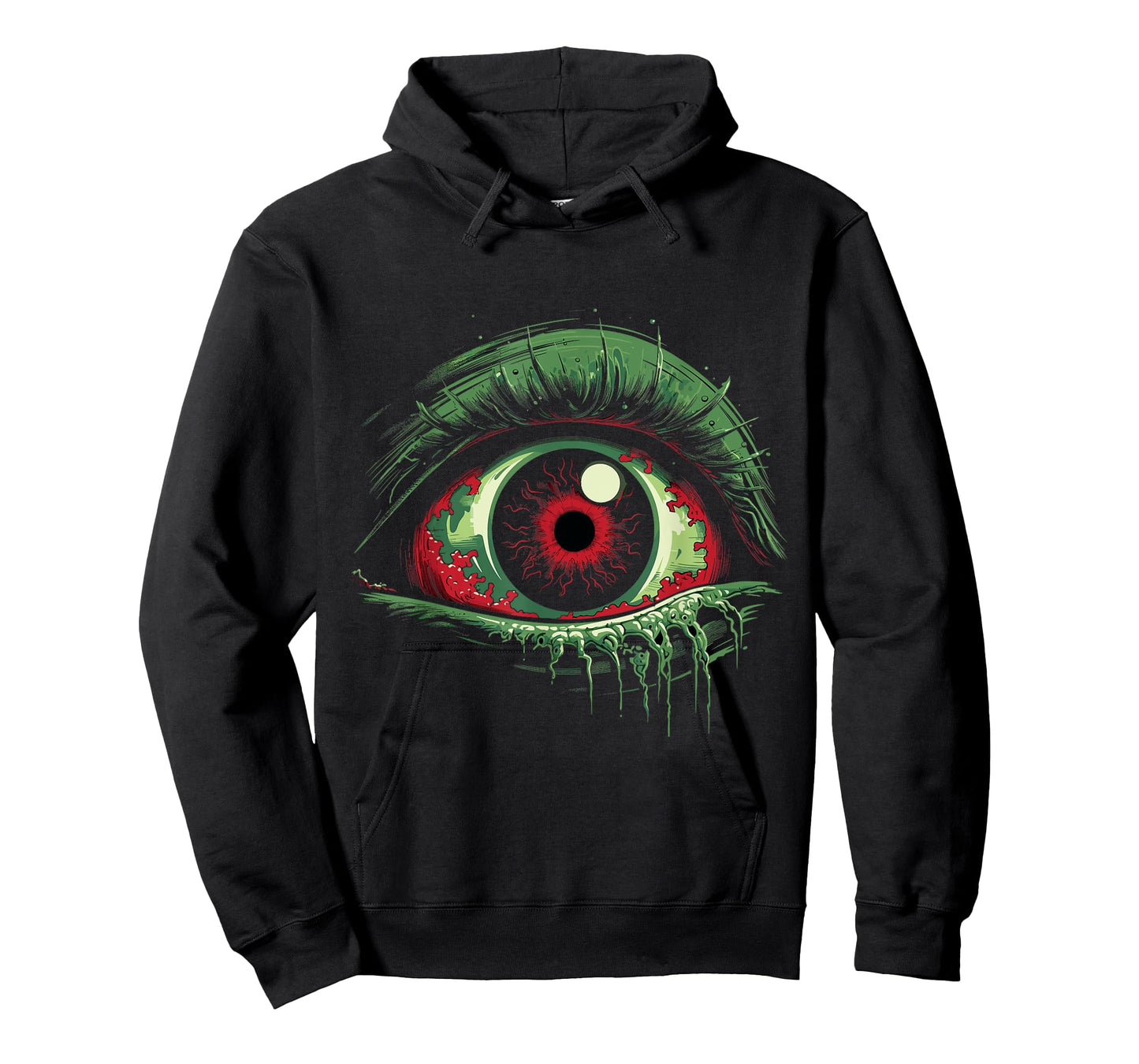 Large and Green Eyeball Creepy T-Shirt