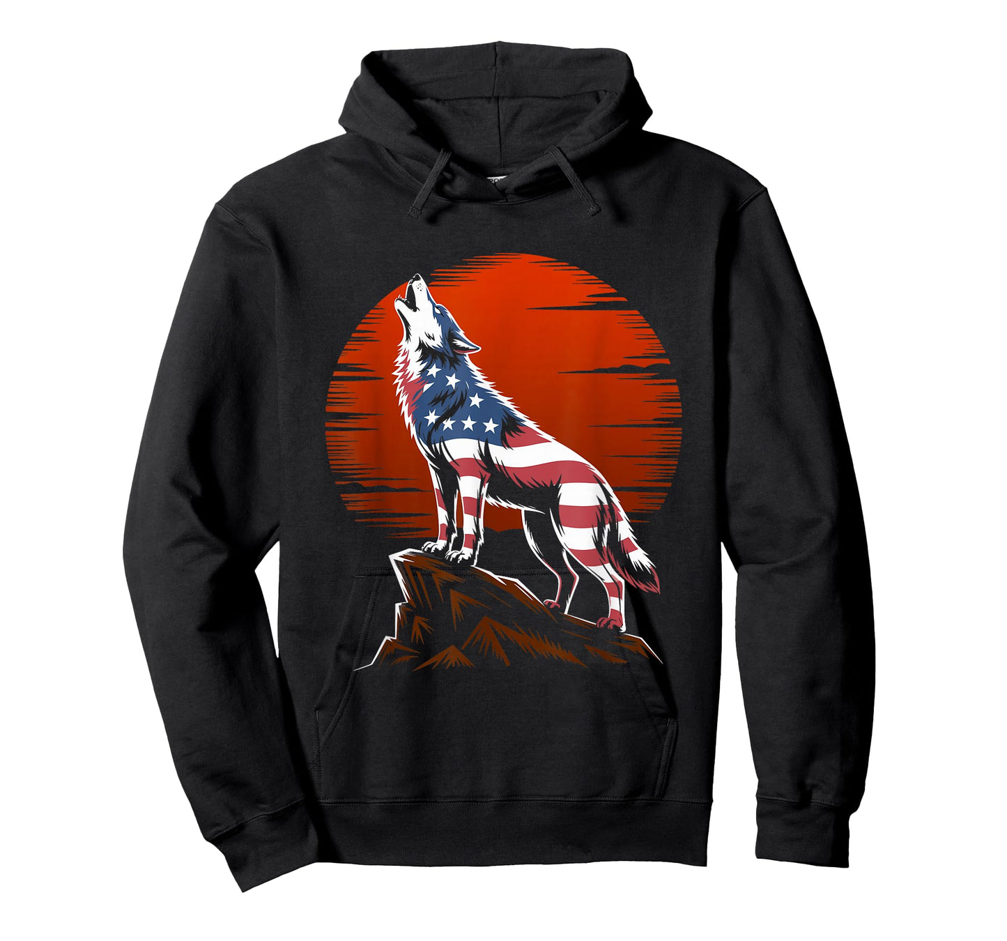 4th of July USA American Flag Wolf Patriotic Wolf Freedom T-Shirt