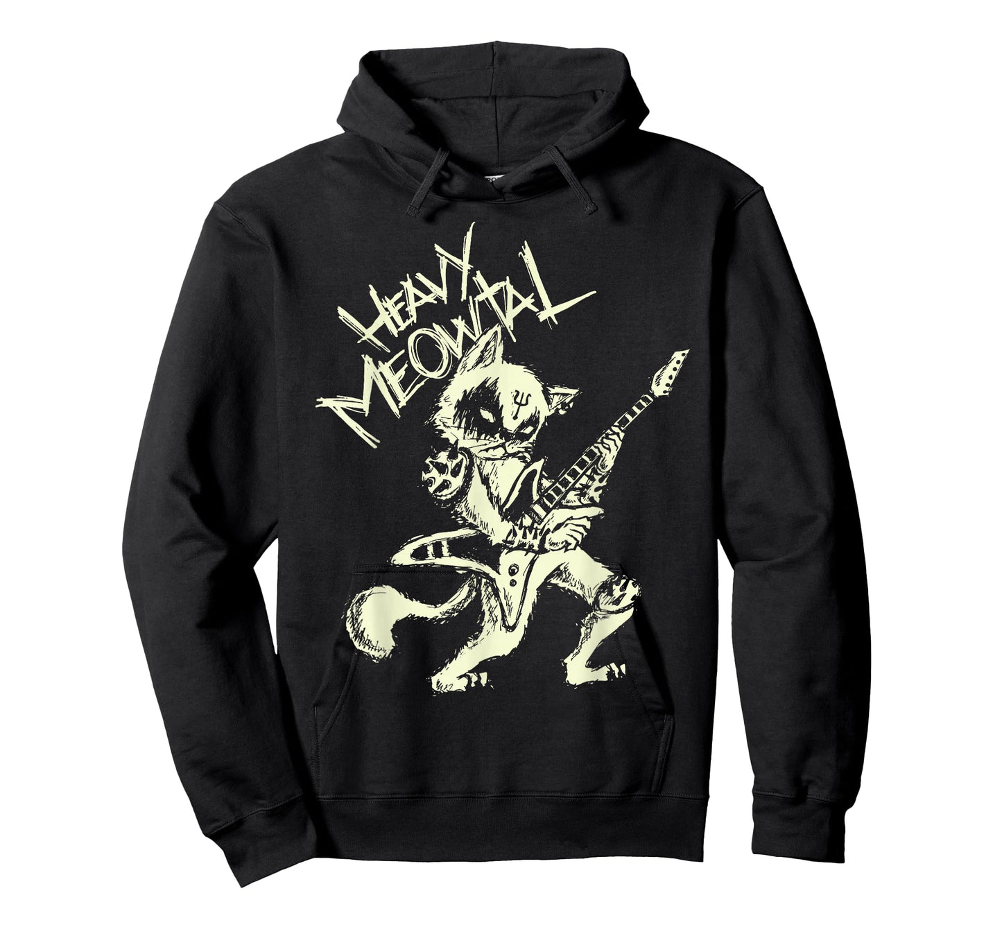 Heavy Metal Cats Gift Clothing Guitar Playing Cat Gothic T-Shirt