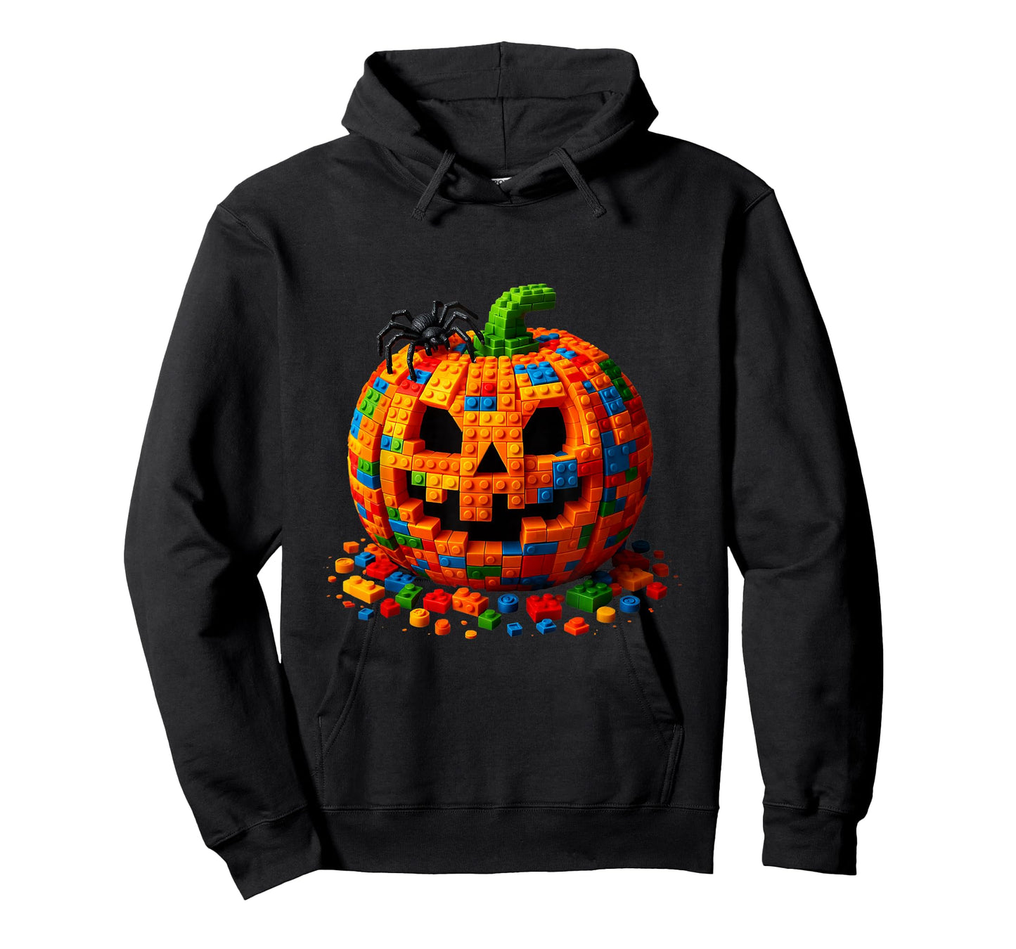Building Bricks Halloween Pumpkin Master Builder Brick Treat T-Shirt