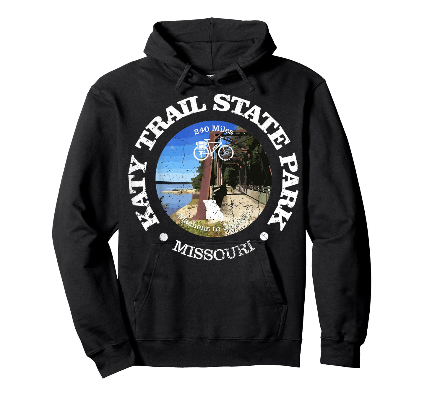 Vintage The Katy Trail State Park USA Missouri Retro Cycling T-Shirt