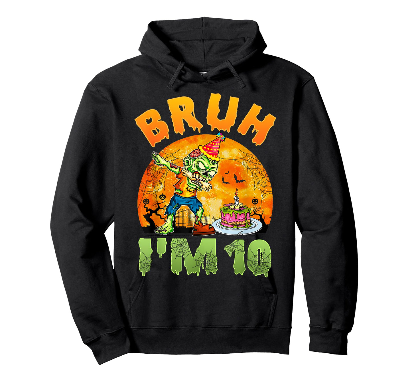 Bruh I'm 10 Years Old Boy It's My 10th Birthday Zombie Lover T-Shirt