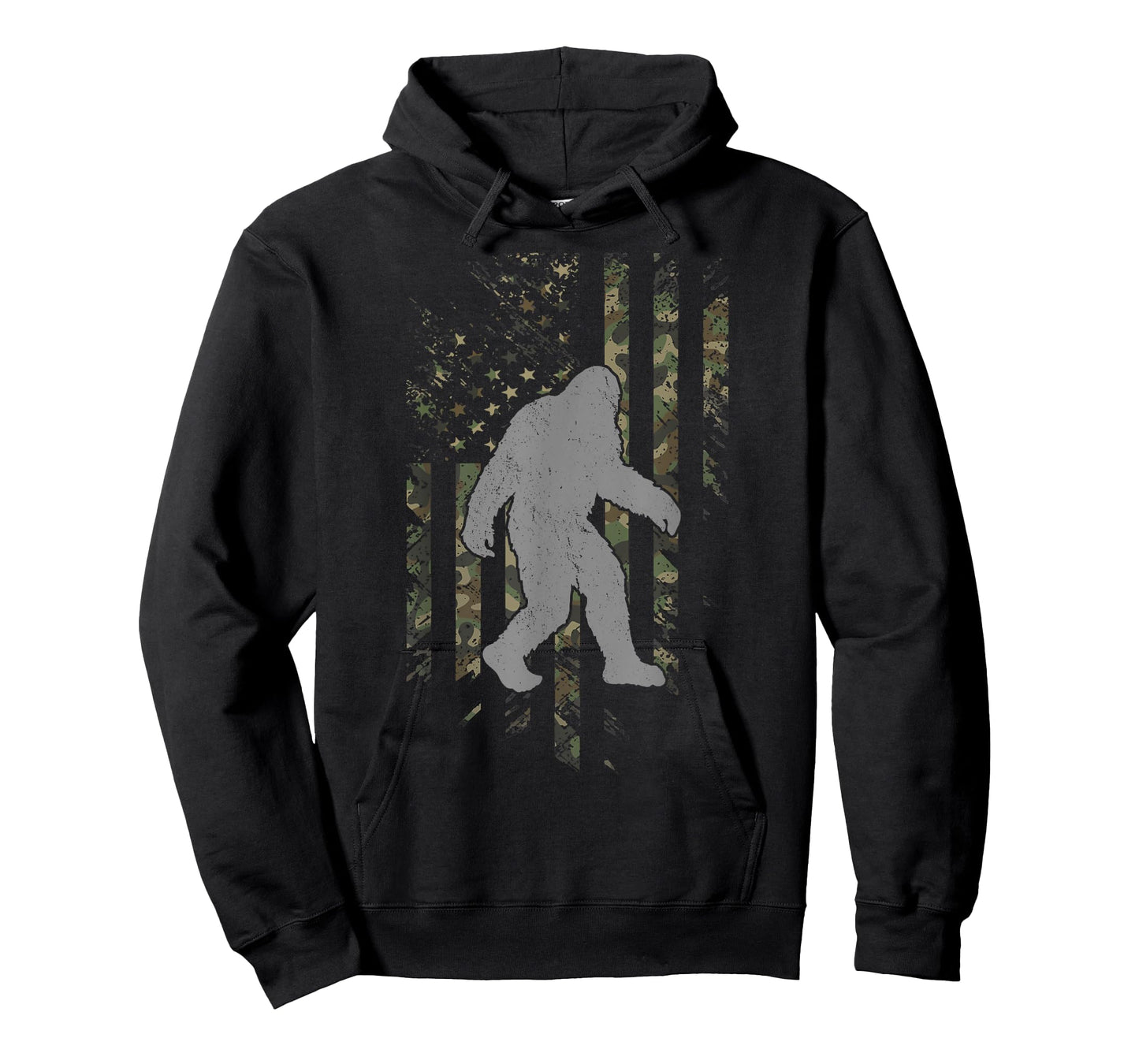 Camo American Flag Bigfoot Camouflage Sasquatch Women Kids Men T-Shirt