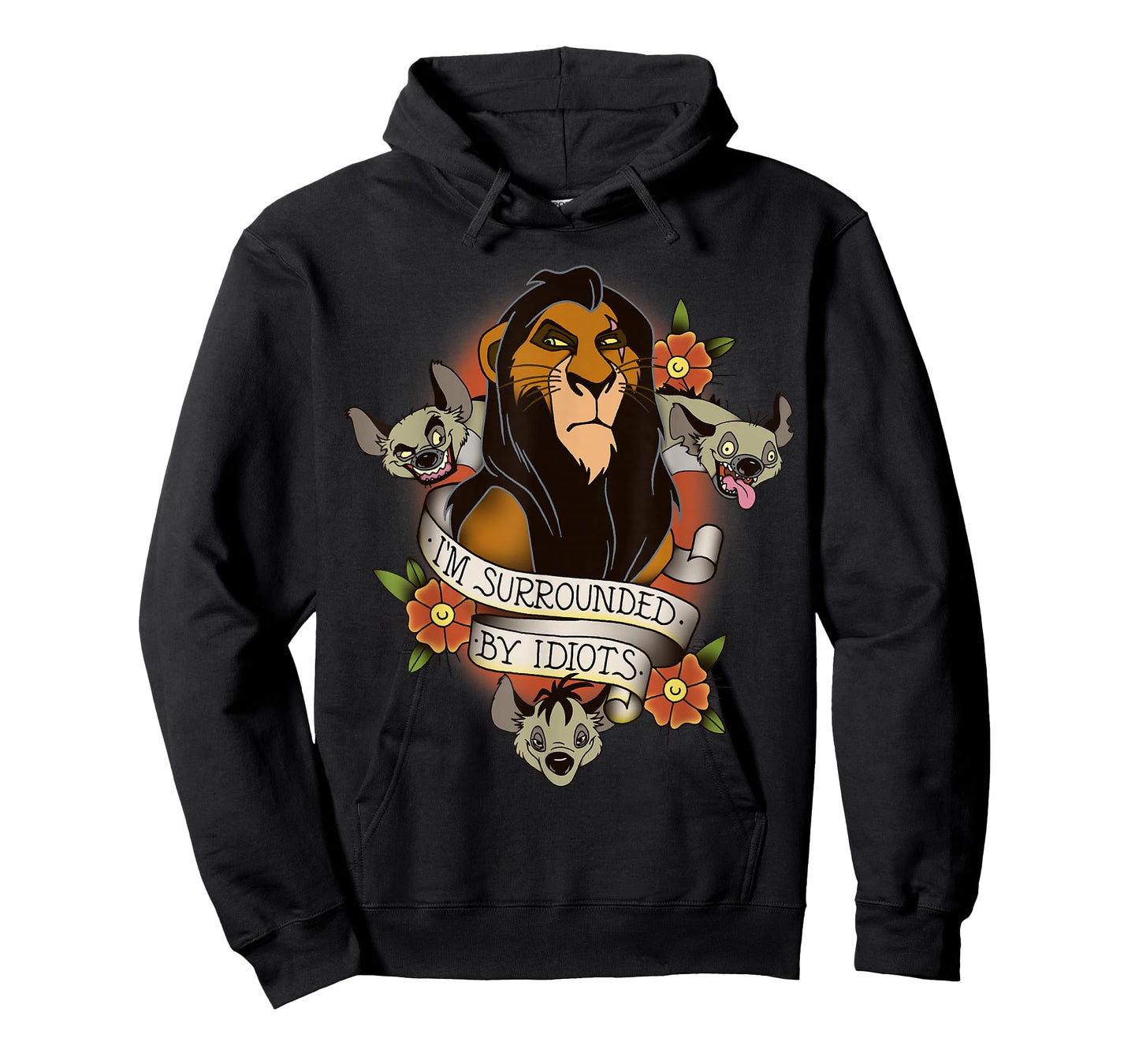 Disney Lion King Scar and Hyenas I'm Surrounded By Idiots T-Shirt