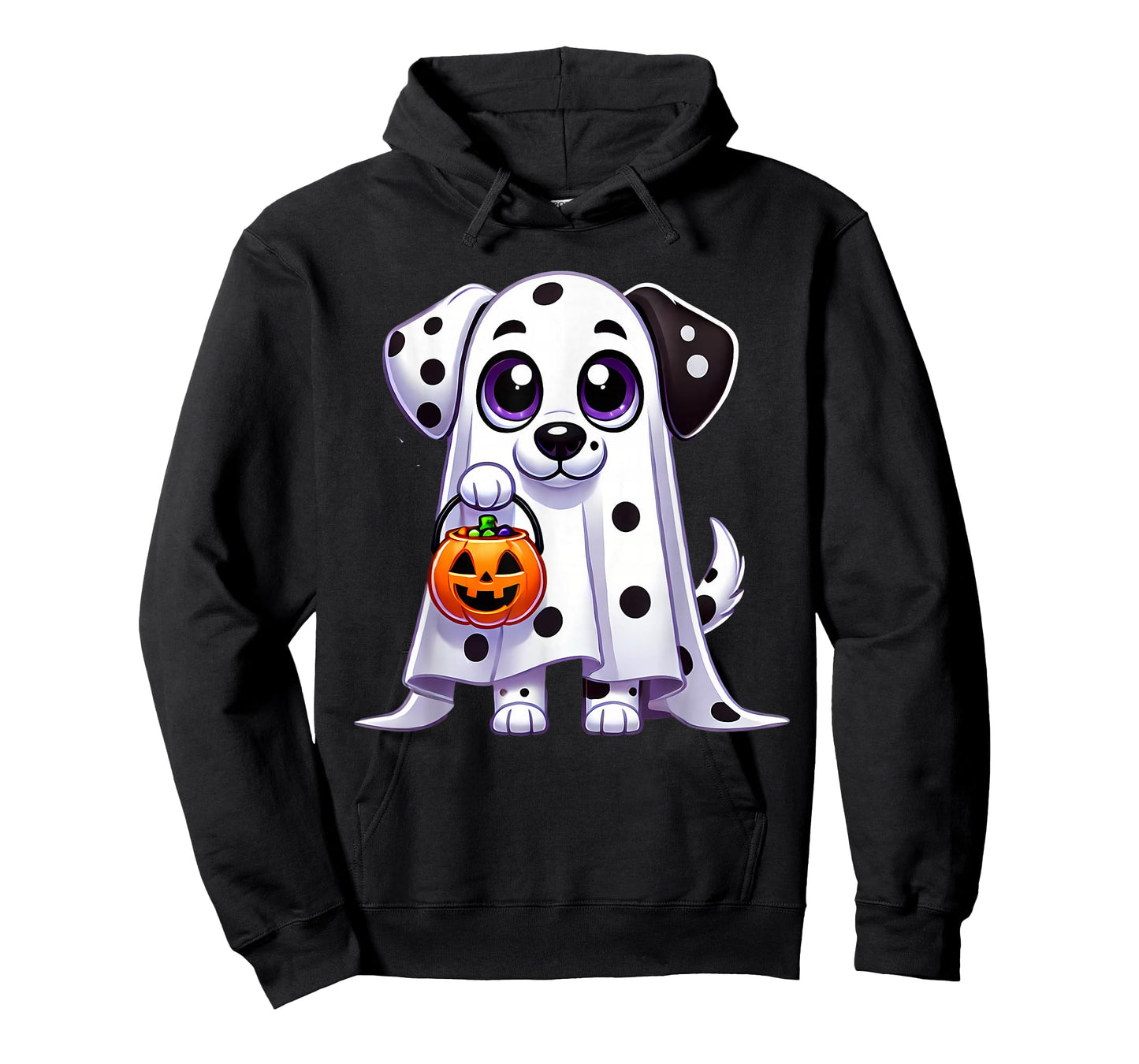 Dalmatian Ghost Halloween Dog Men Women Kids T-Shirt