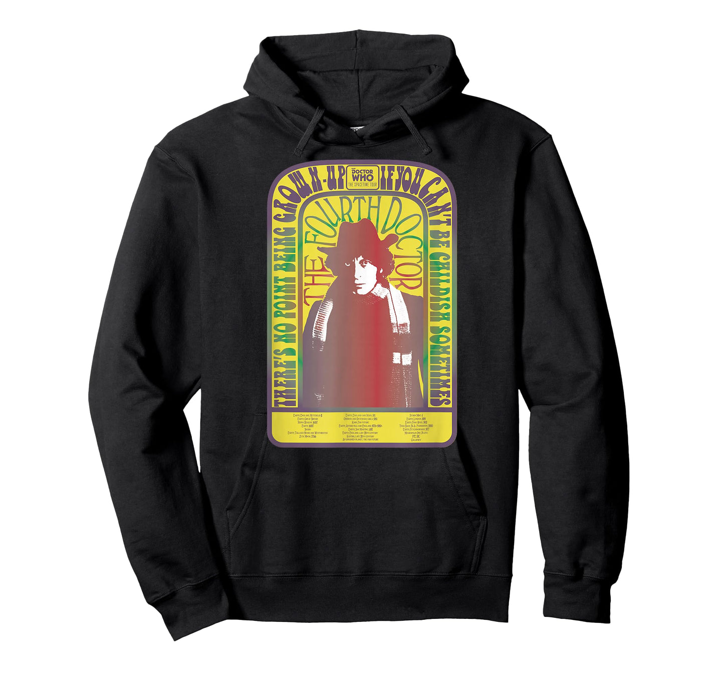 Spacetime-Tour 4th Doctor Baker Retro Time Travel T-Shirt