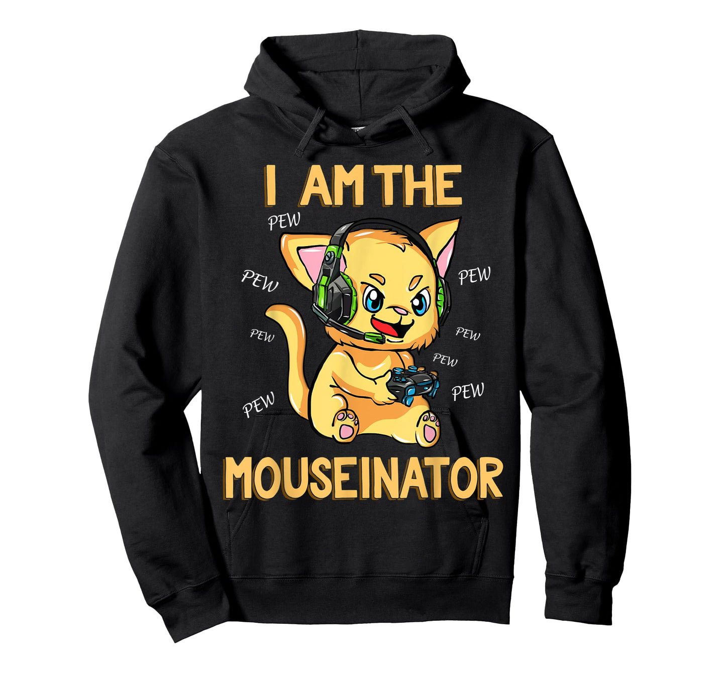 Cat Gamer with Headset Funny Gaming Men Women Kids T-Shirt