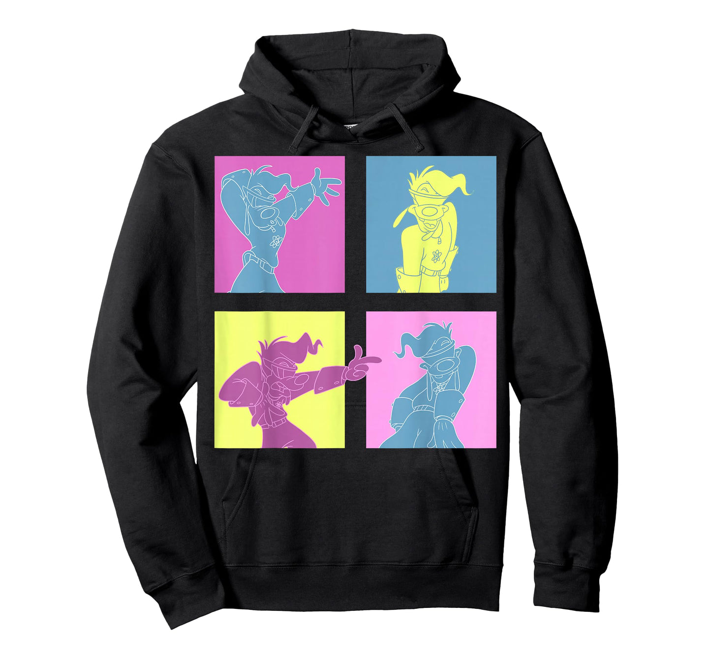Disney Mickey and Friends Goofy Neon Panel Portrait T-Shirt
