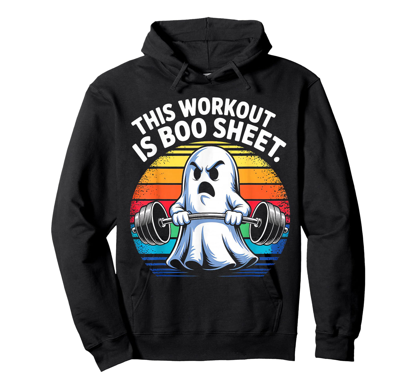 Funny This Workout is Boo Sheet Halloween Ghost Exercise Gym T-Shirt