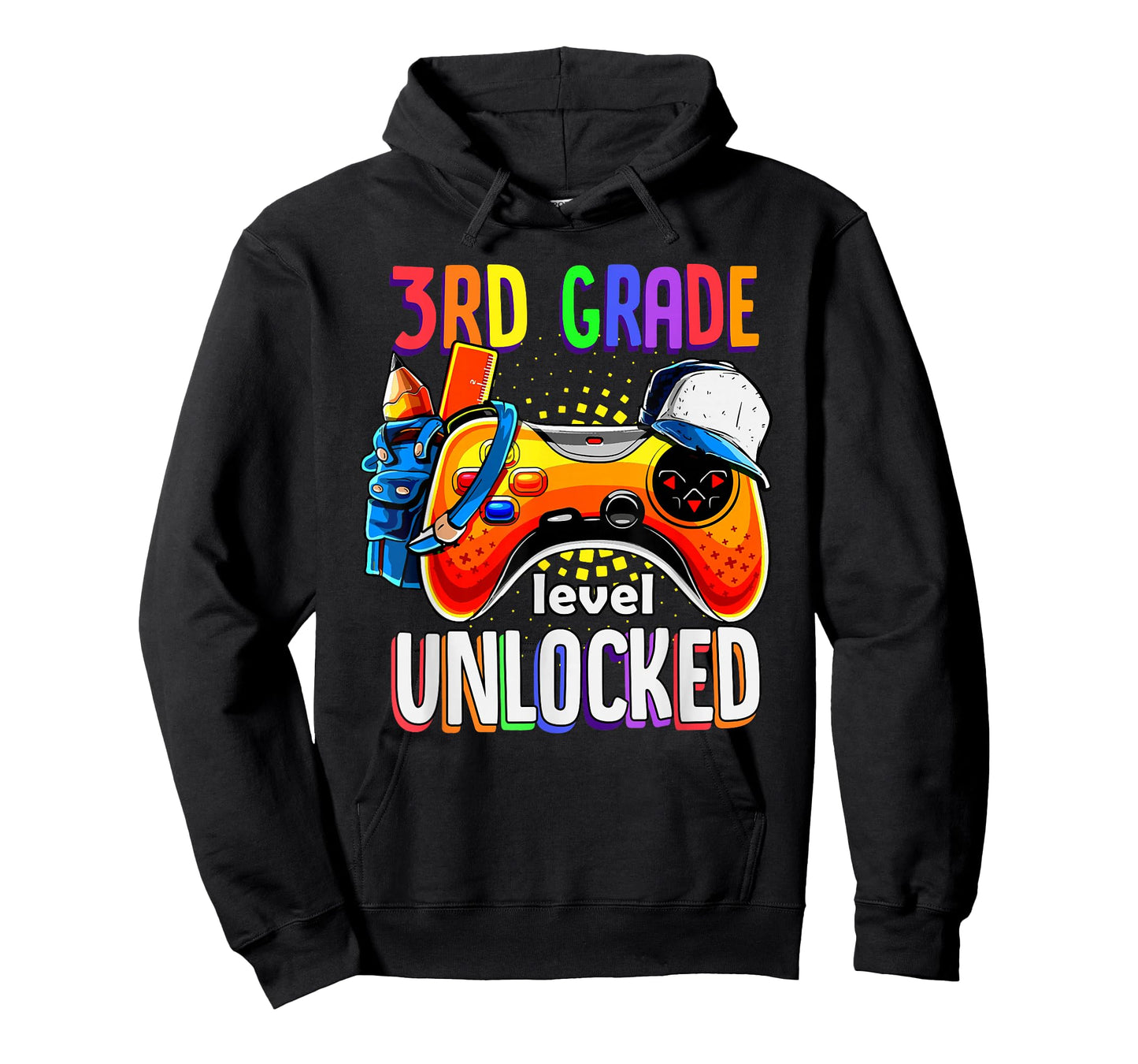 Gamer Back To School Gamepad 3rd Third Grade Level Unlocked T-Shirt