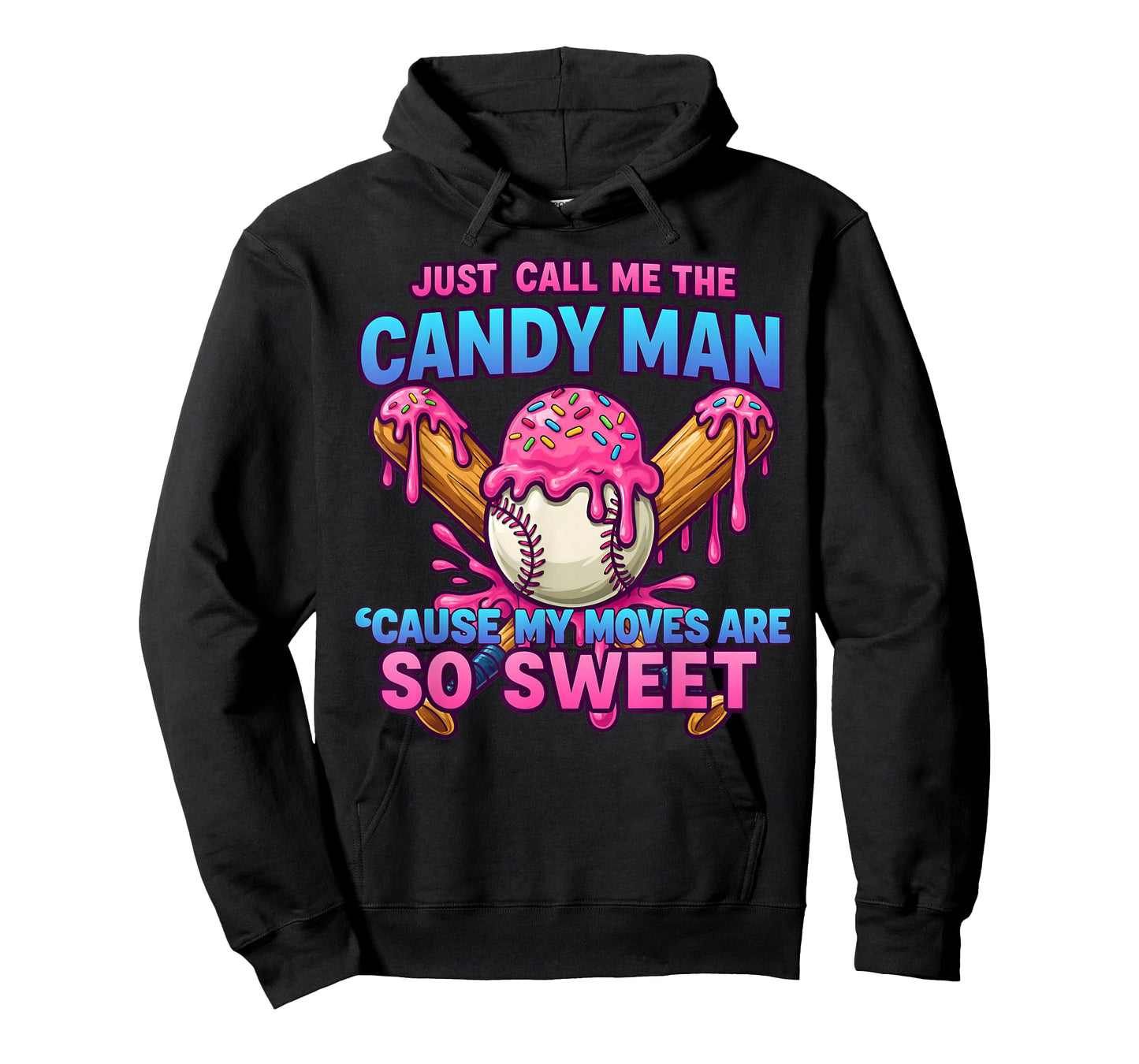Baseball Drip Ice Cream Drip Call Me The Candy Man T-Shirt