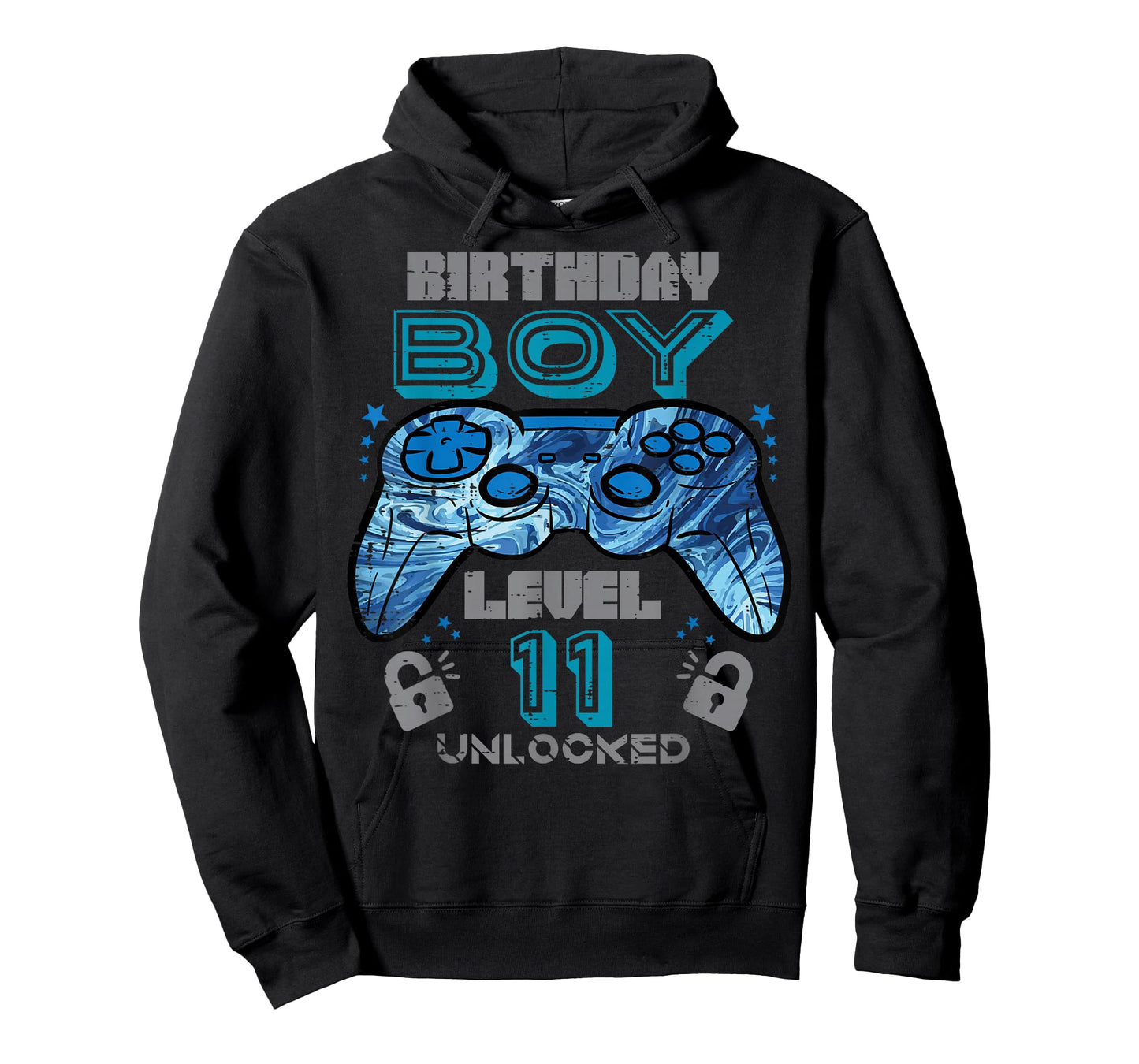 11th Birthday Gamer Level 11 Unlocked Video Gaming Bday Boys T-Shirt