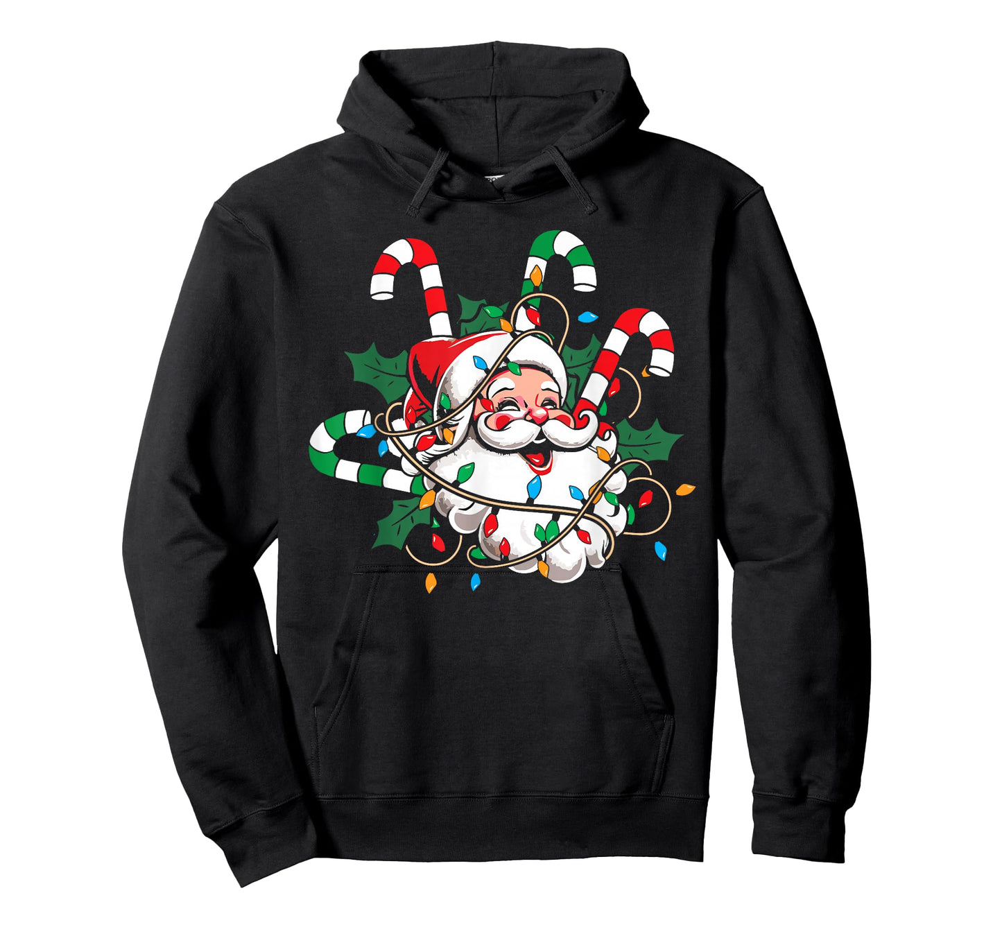 Vintage Christmas Santa Claus Candy Cane Retro Xmas Costume T-Shirt