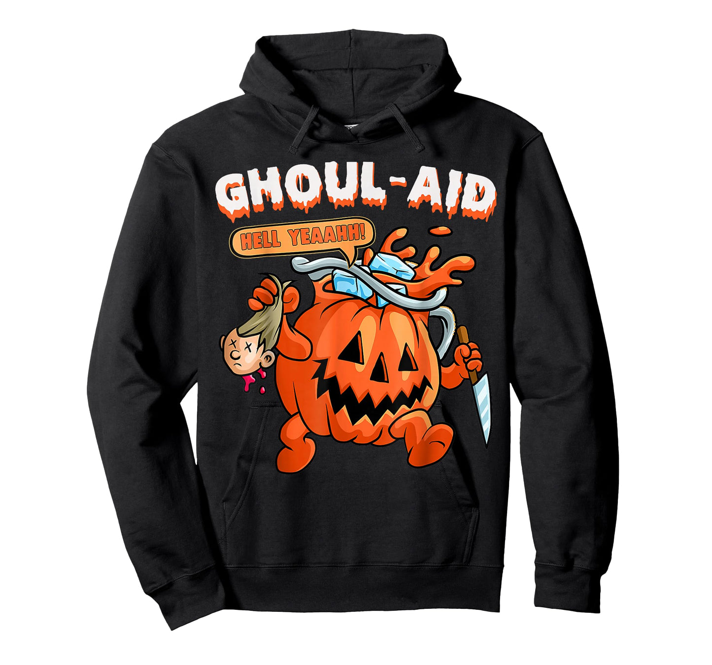 Retro Halloween Ghoul Aid Funny Killer Pumpkin Horror T-Shirt