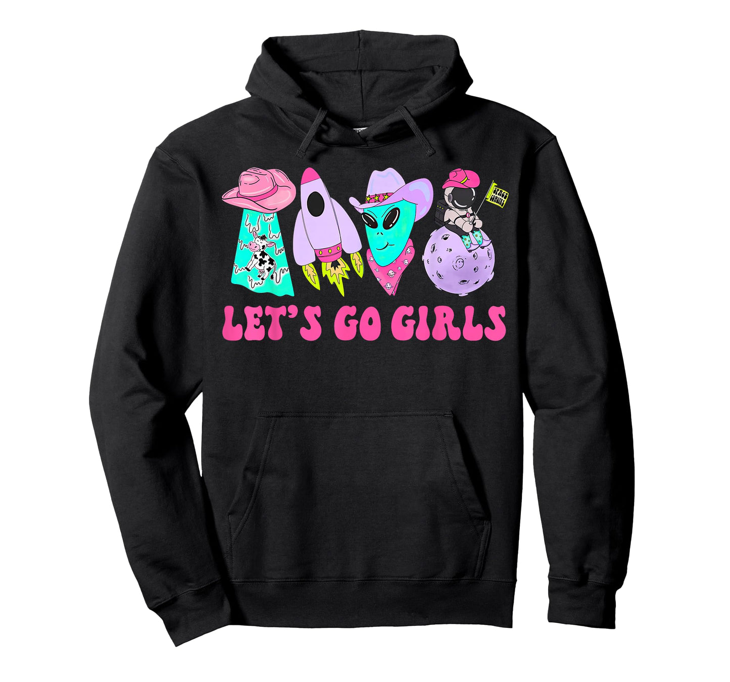 Team Bride Western Space Desert Bachelorette Let's Go Girls T-Shirt