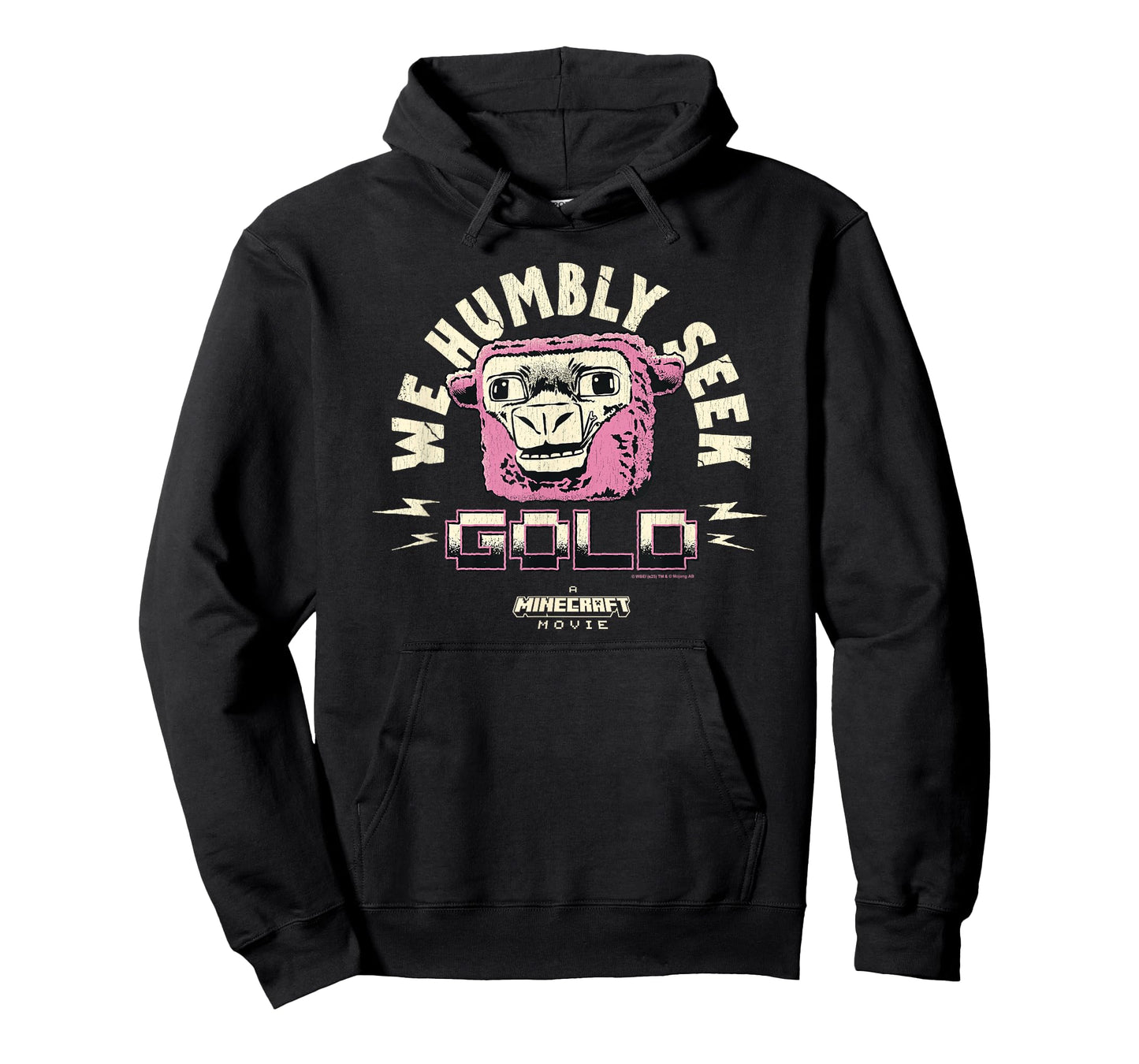 A Minecraft Movie We Humbly Seek Gold Funny Pink Sheep T-Shirt