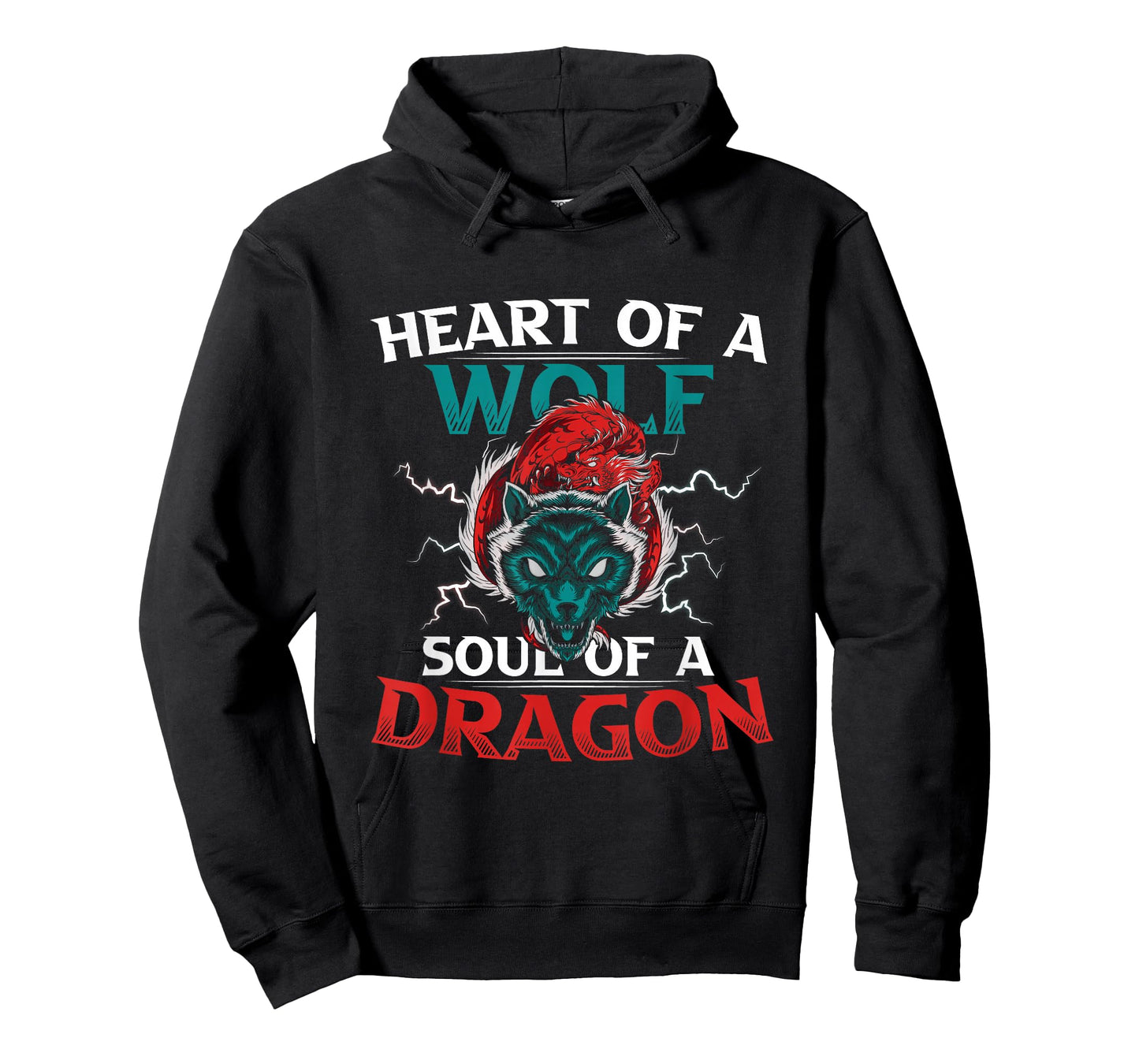 Heart Of A Wolf Soul Of A Dragon Brave Animals T-Shirt