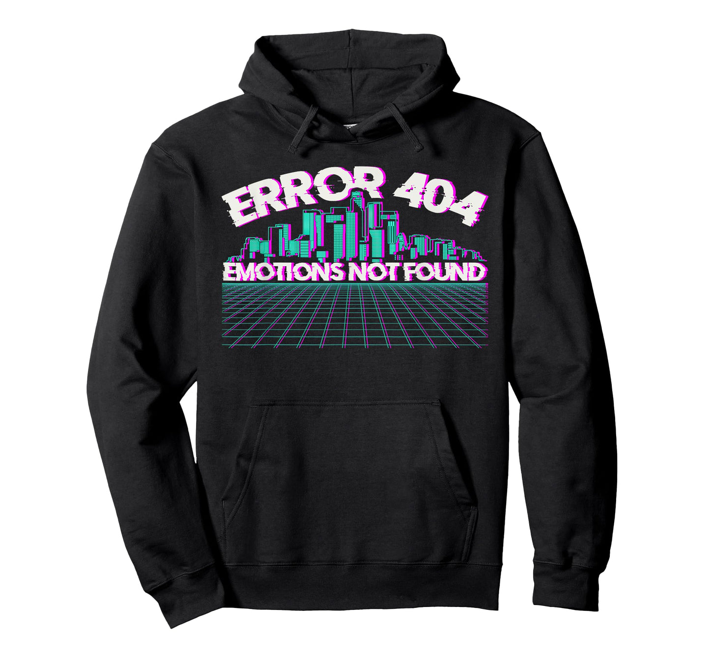 Error 404 Emotions Not Found Skyline Vaporwave T-Shirt