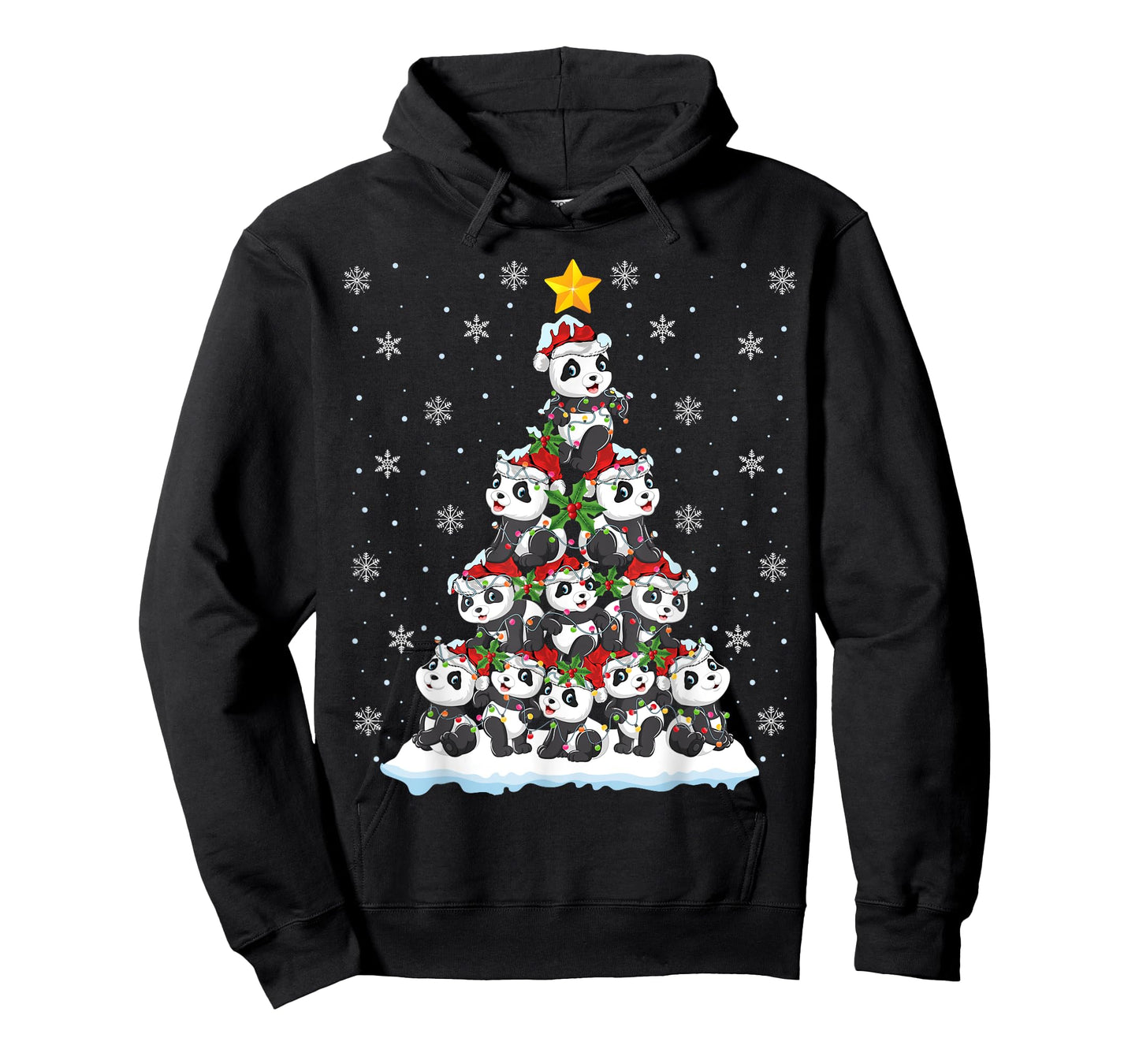 Panda Lover Xmas Gift Panda Christmas Tree T-Shirt