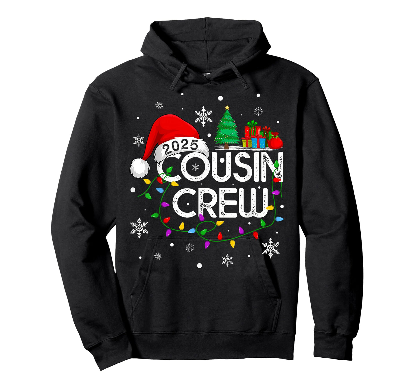 Cousin Crew 2025 Christmas Family Men Women Kids Xmas Lights T-Shirt
