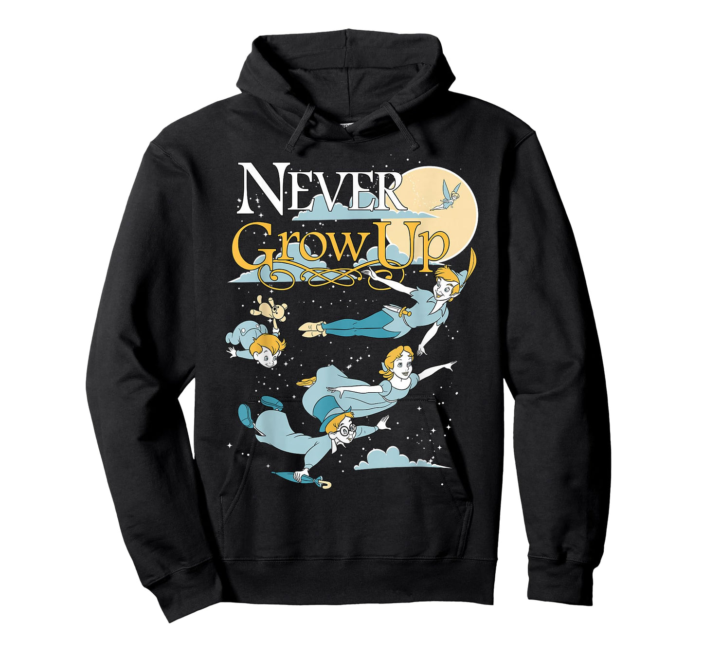 Disney Peter Pan Group Shot Never Grow Up Night Portrait T-Shirt