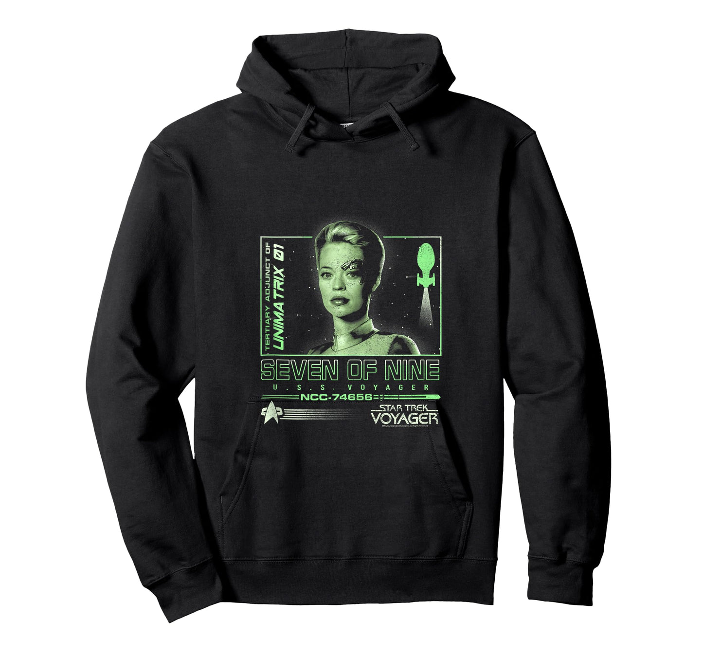 Star Trek: Voyager Seven Of Nine Neon Starfleet Portrait Tank Top