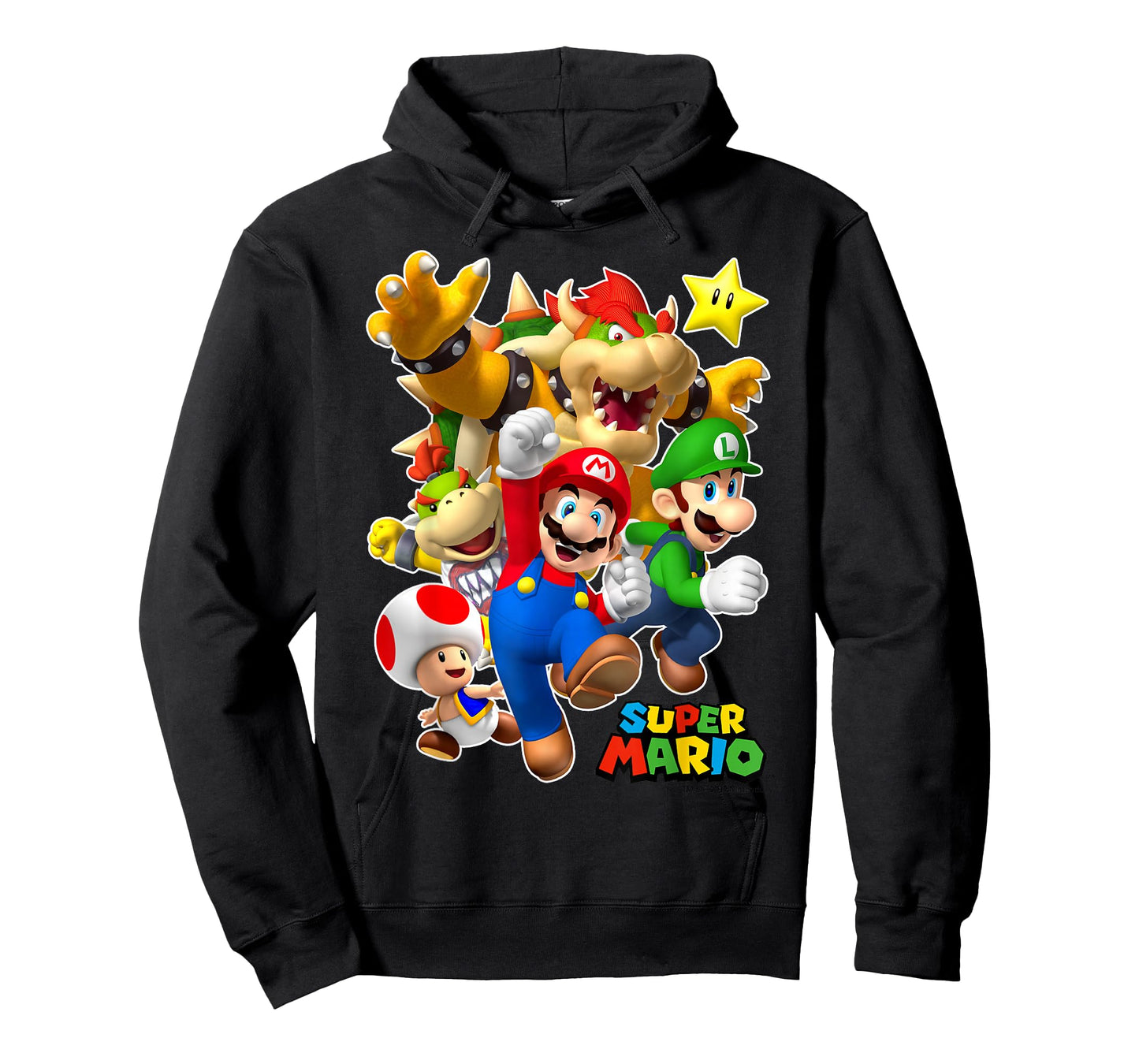 Super Mario Group Shot With Bowser 3D Poster T-Shirt