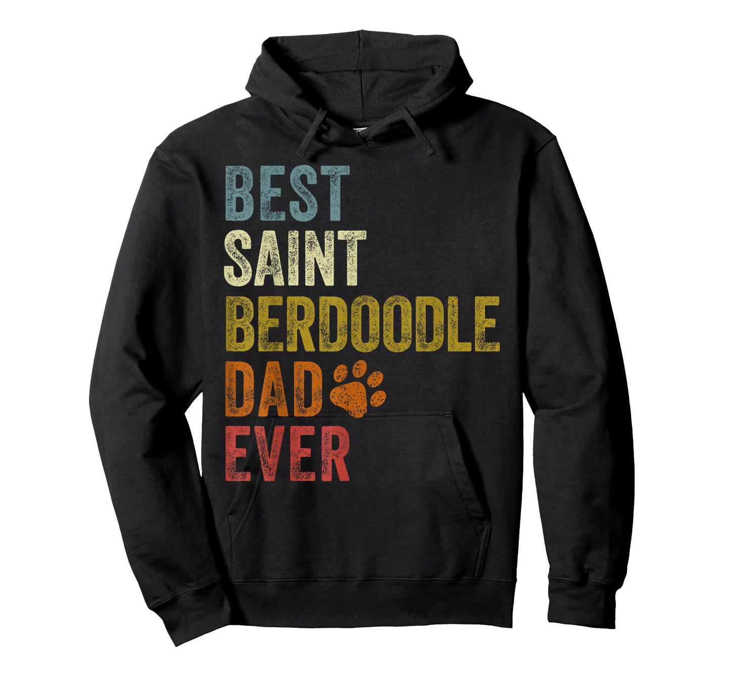 Retro Best Saint Berdoodle Dad Ever Dog Papa Father's Day T-Shirt for Men Women Girls Kids