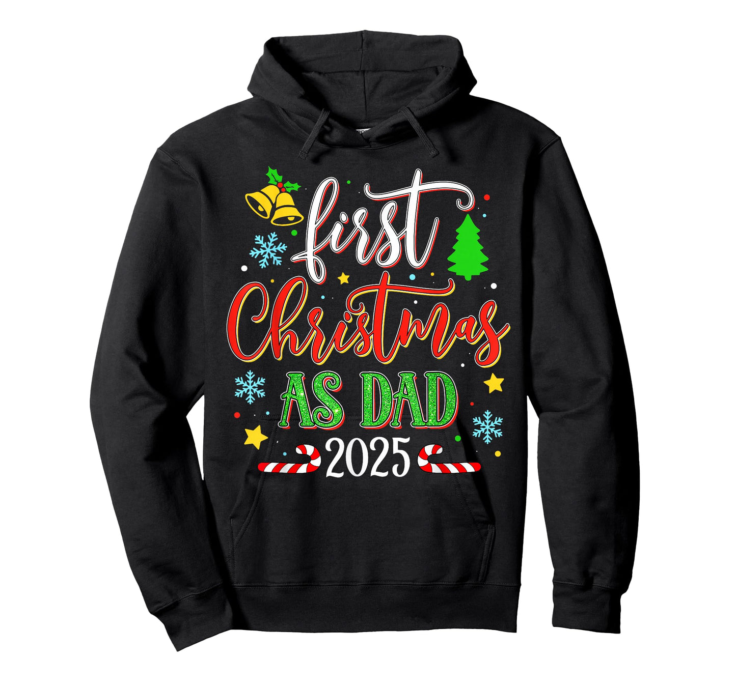 First Christmas As Dad 2025 Festive Holiday Celebration T-Shirt