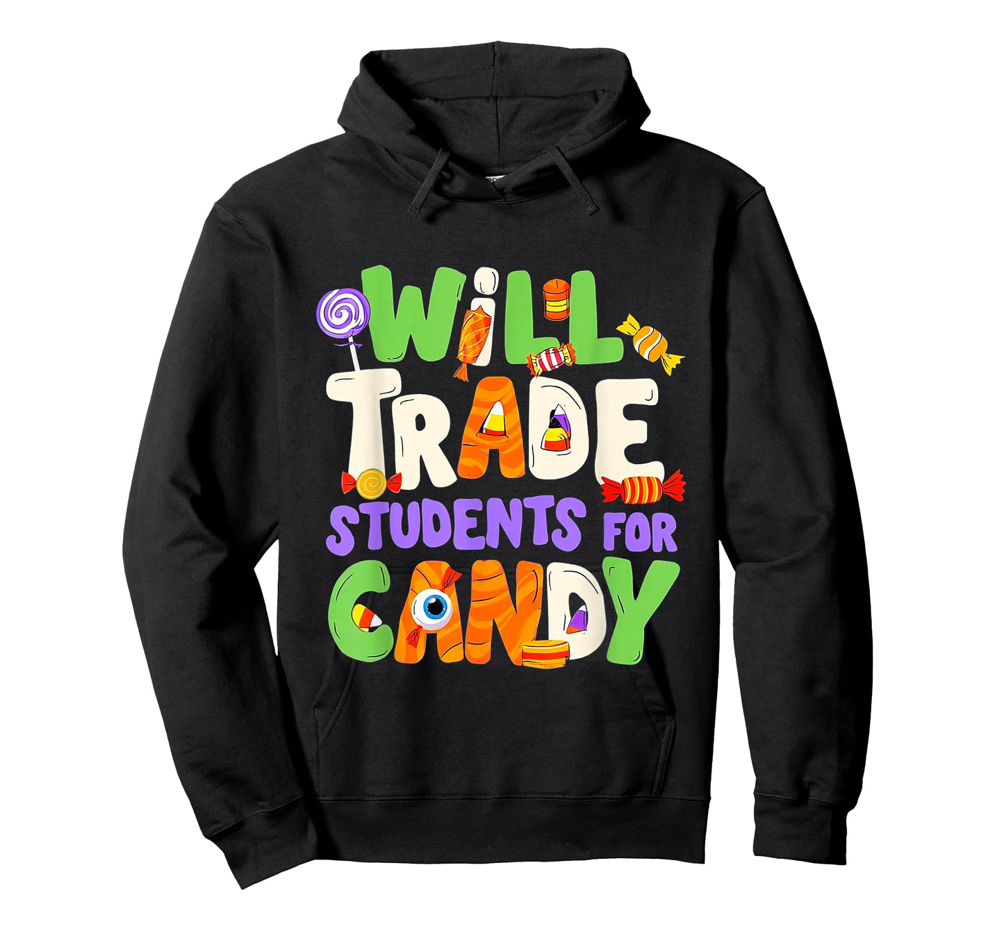 Will Trade Students for Candy Teacher Cute Halloween Costume T-Shirt