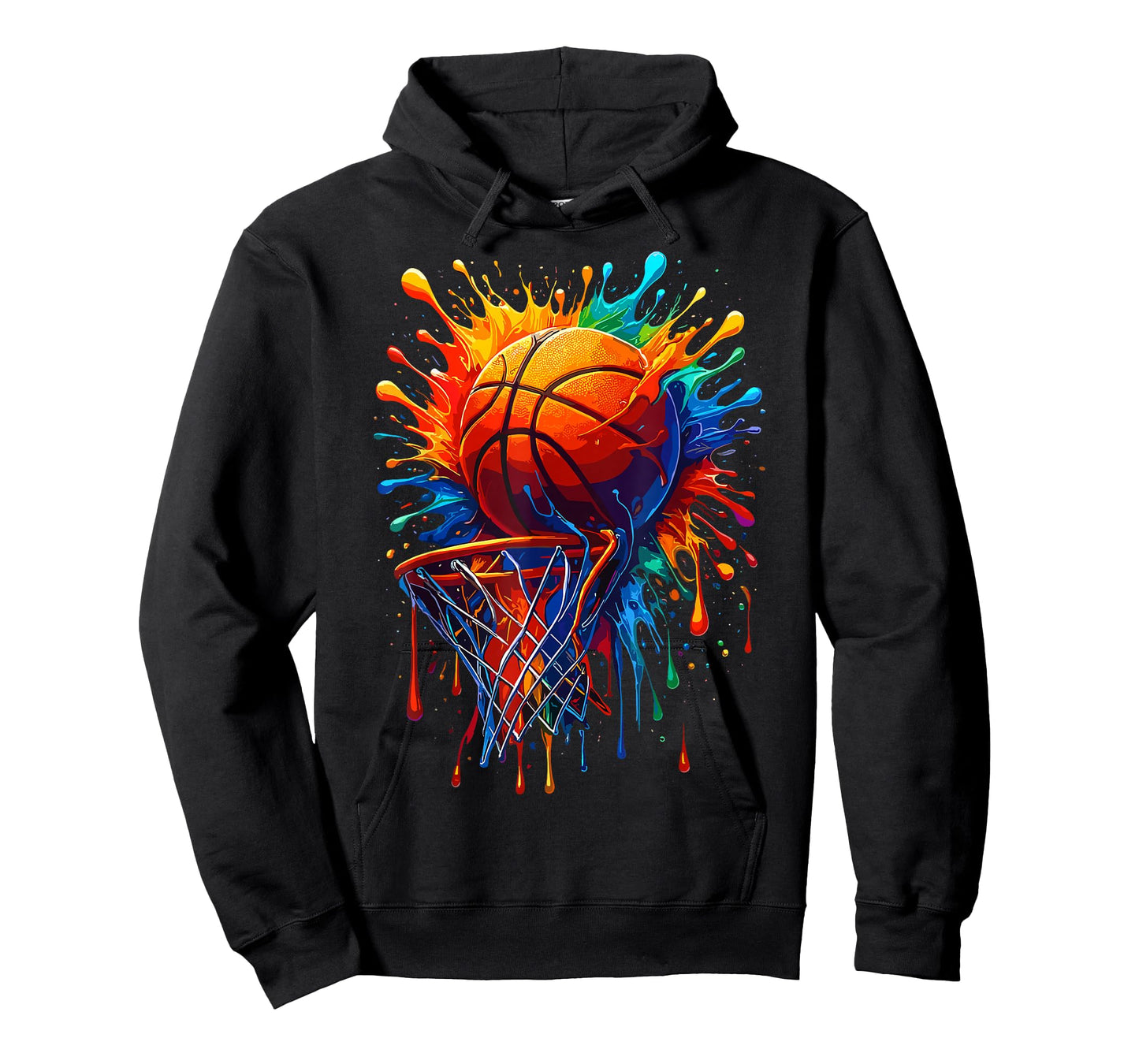 Basketballer Hoop Colorful Splash Basketball T-Shirt