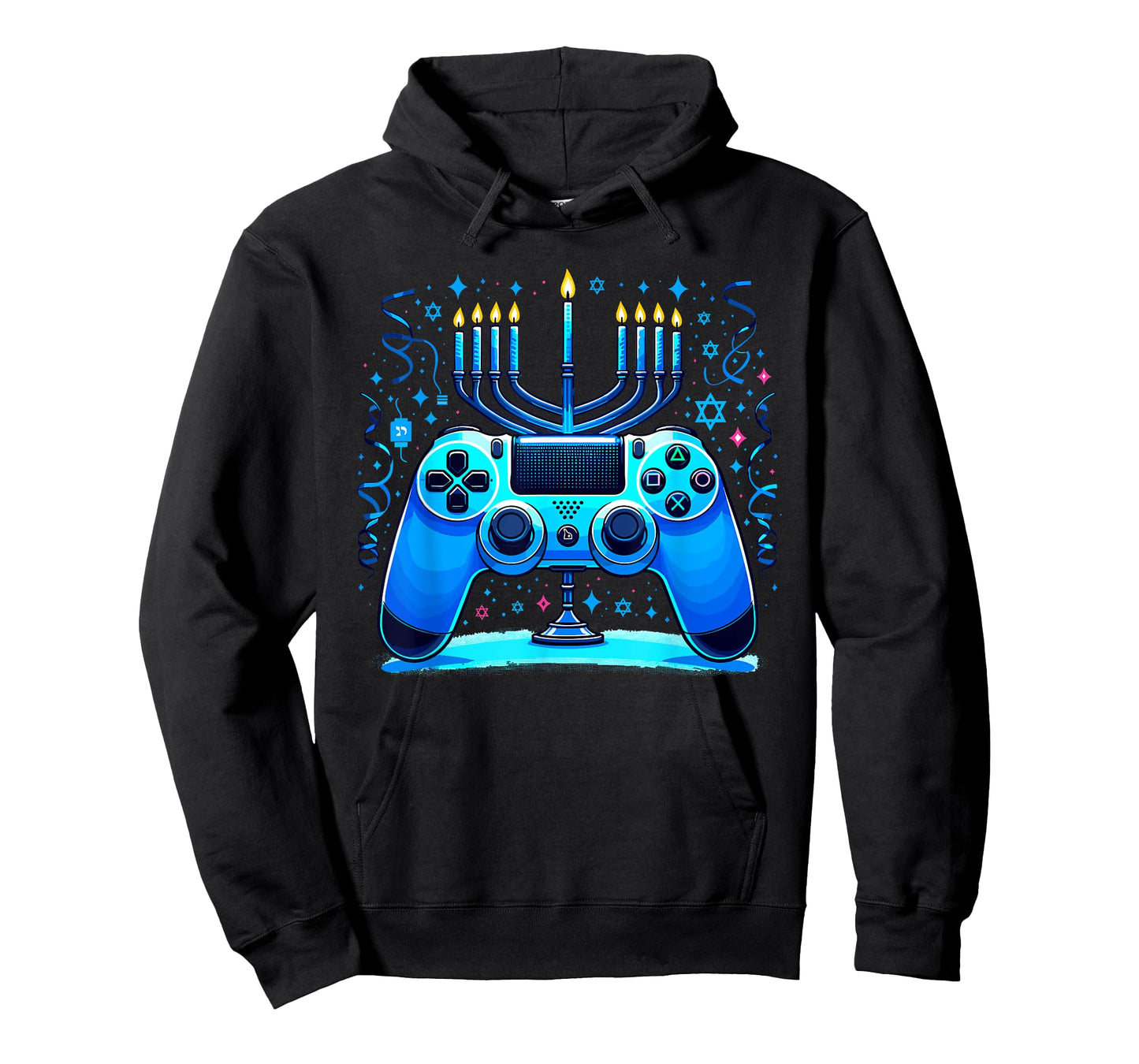 Jewish Video Game Console Gamer Hanukkah Chanukah Menorah T-Shirt