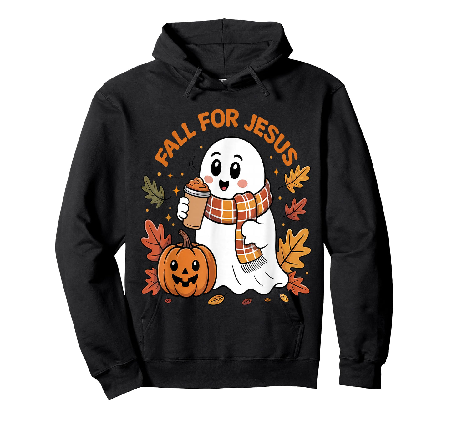 Fall for Jesus Christian Autumn Cute Ghost Pumpkin T-Shirt