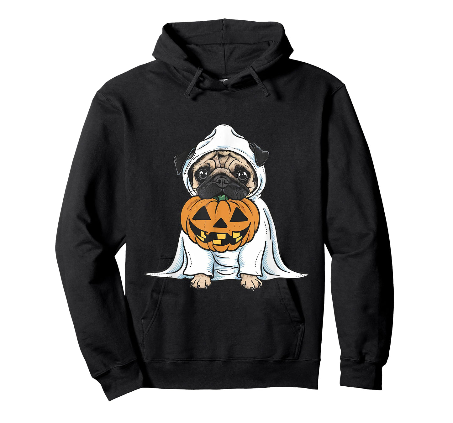 Pug Ghost Dog Halloween T-Shirt for Men Women Kids