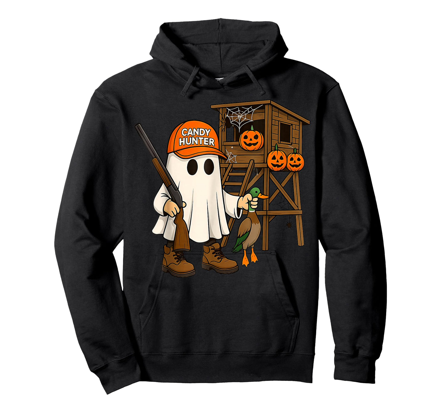 Duck Candy Hunter Ghost Halloween T-Shirt