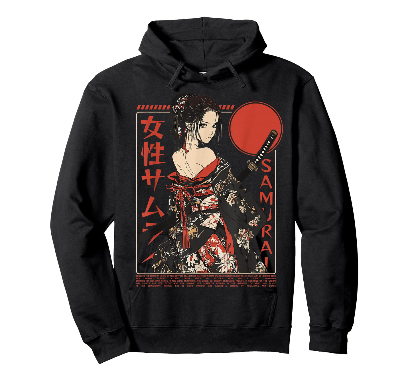 Samurai Warrior Waifu Girl Japanese Ukiyo-e Manga Samurai T-Shirt