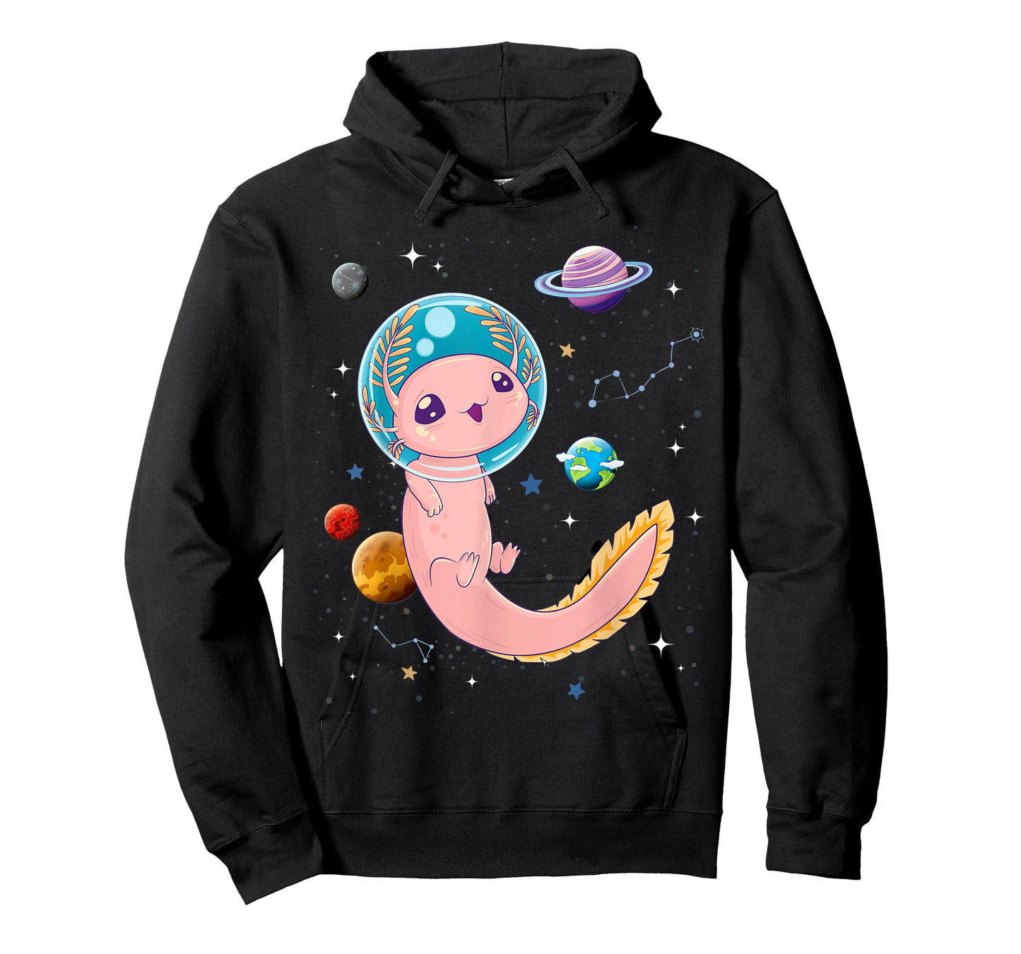 Cute Creepy Anime Pastel Goth Clothes Space Axolotl Kawaii T-Shirt