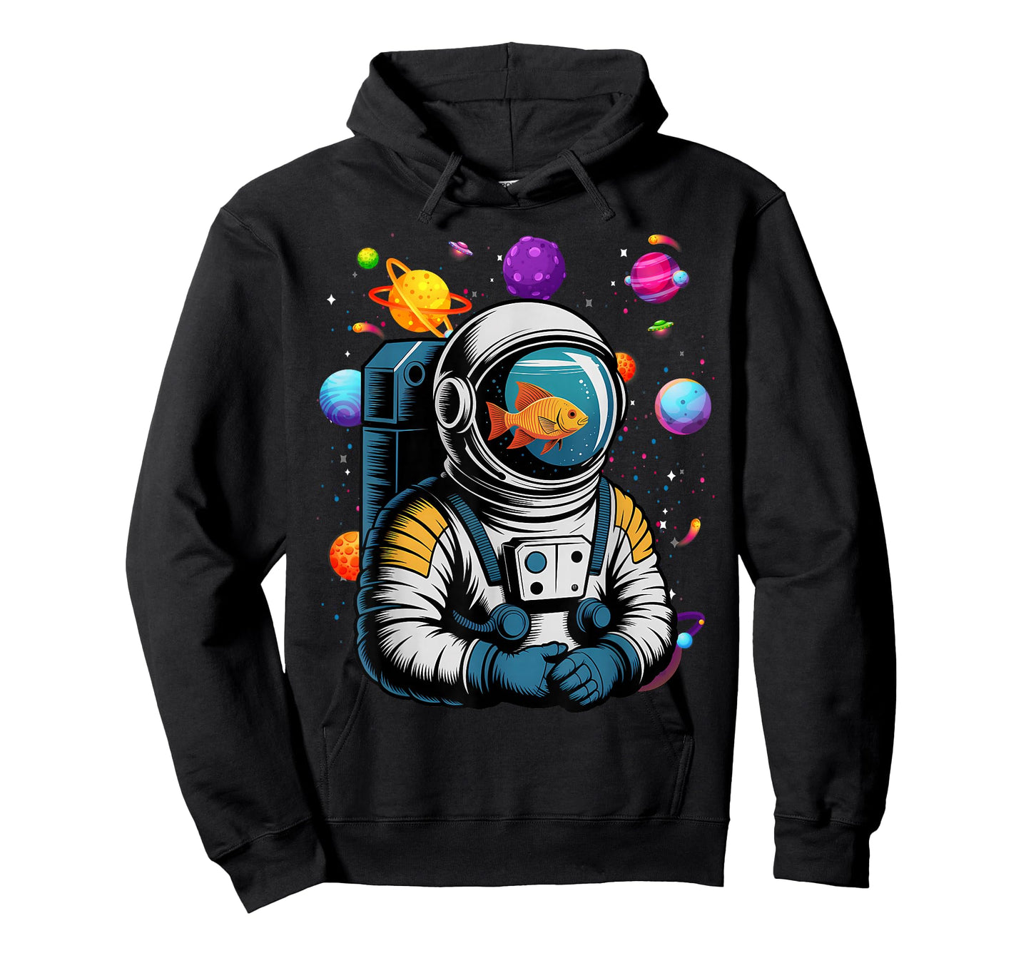Astronaut Fishbowl Helmet Goldfish Spaceman Suit UFO Alien T-Shirt
