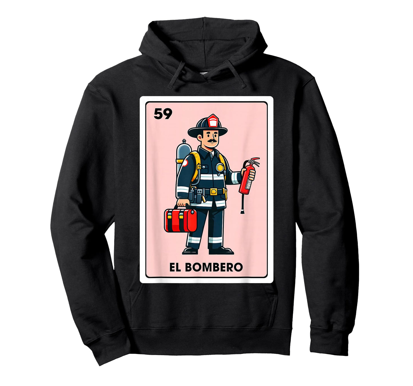 Mexican Fireman Firefighter El Bombero Mexican Bingo Card T-Shirt