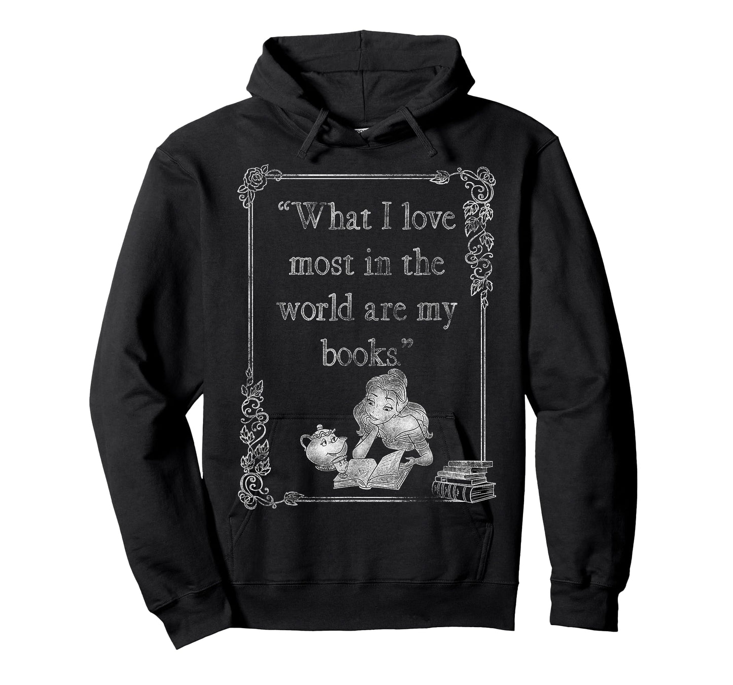 Disney Beauty and the Beast Belle Books I Love Most Quote T-Shirt