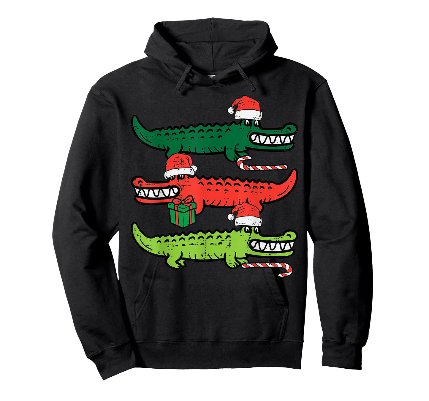 3 Christmas Crocodiles Santa Xmas Alligator Men Women Kids T-Shirt