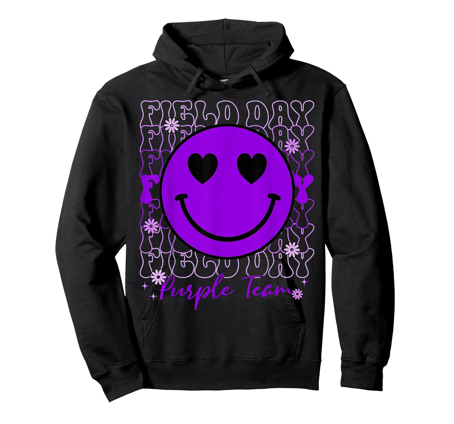 Field Day Purple Team Smile Face Field Day Games Kid Teacher T-Shirt