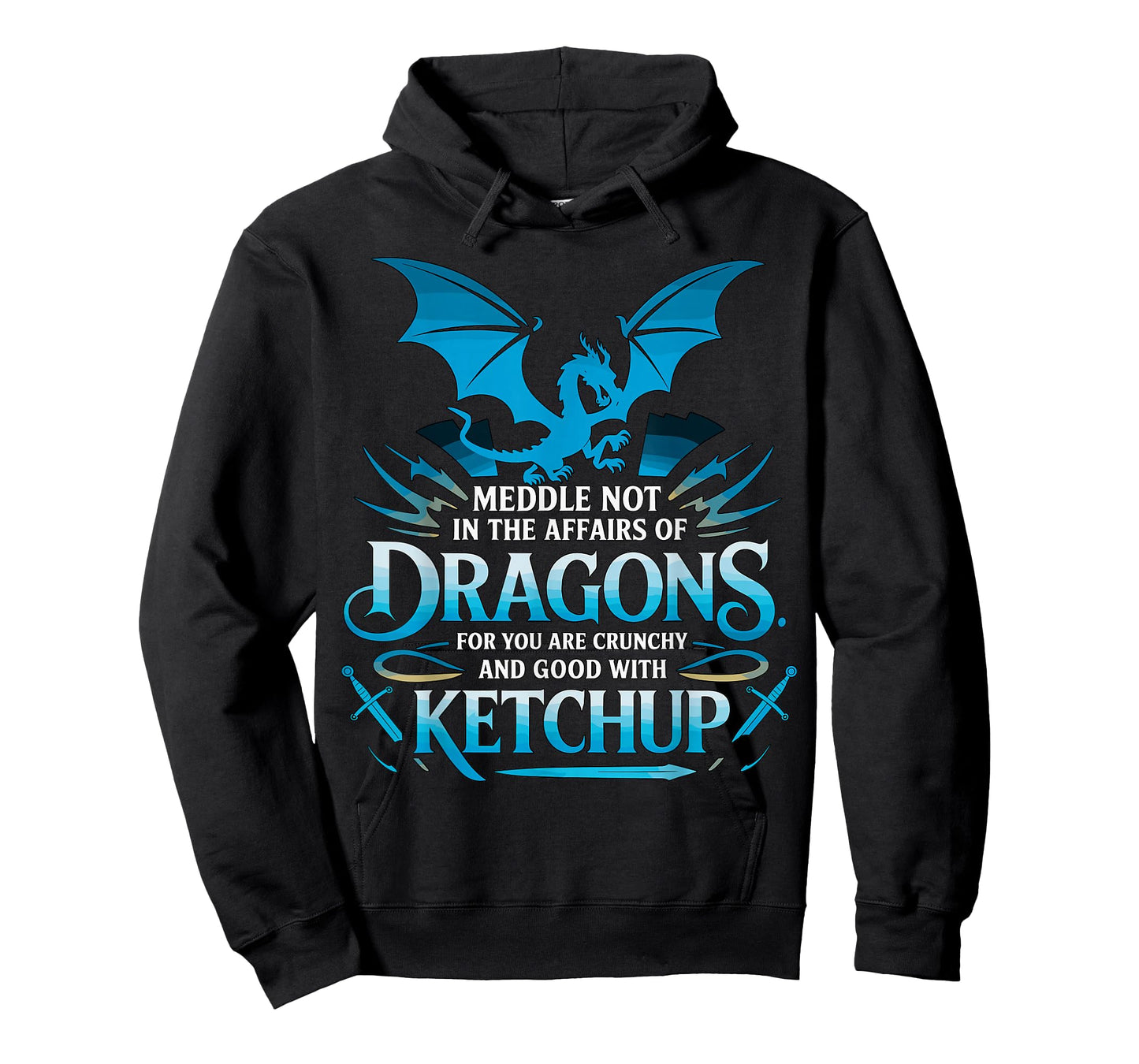 Dragon Affairs Ketchup Funny Fantasy Warrior T-Shirt