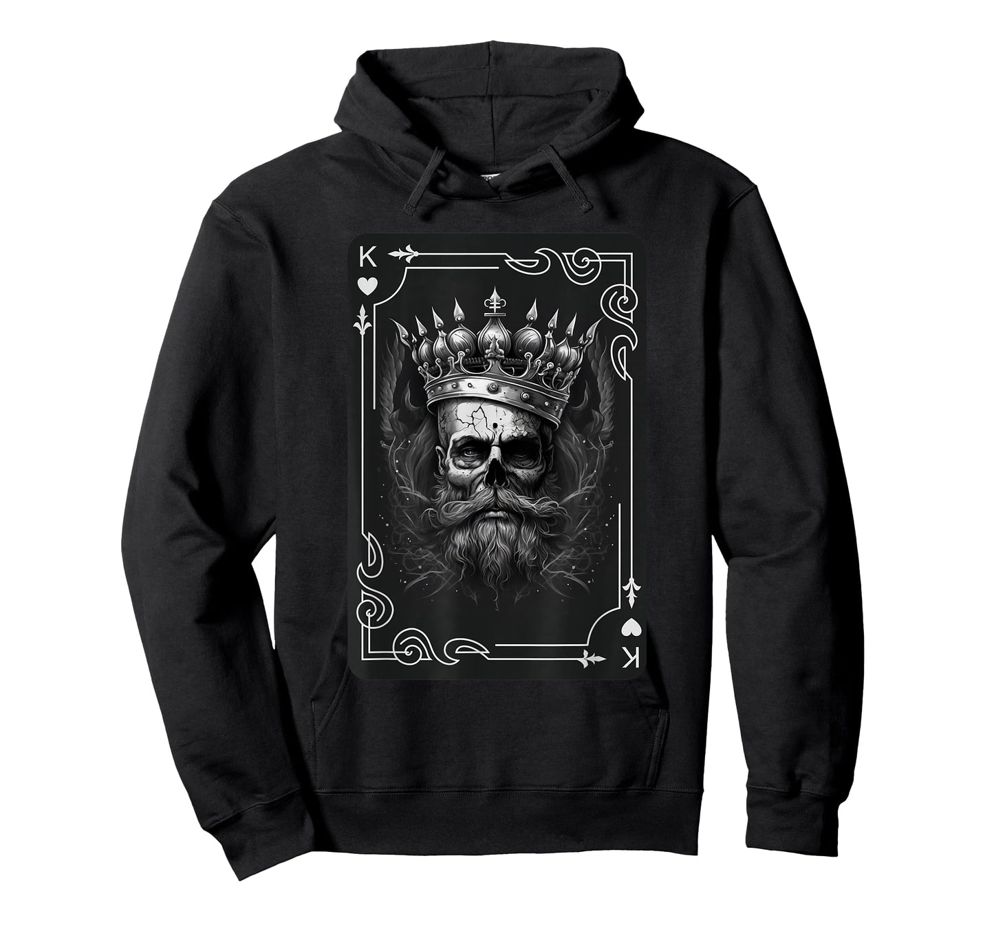 King of Hearts Creepy Card Game Poker Gothic Halloween T-Shirt