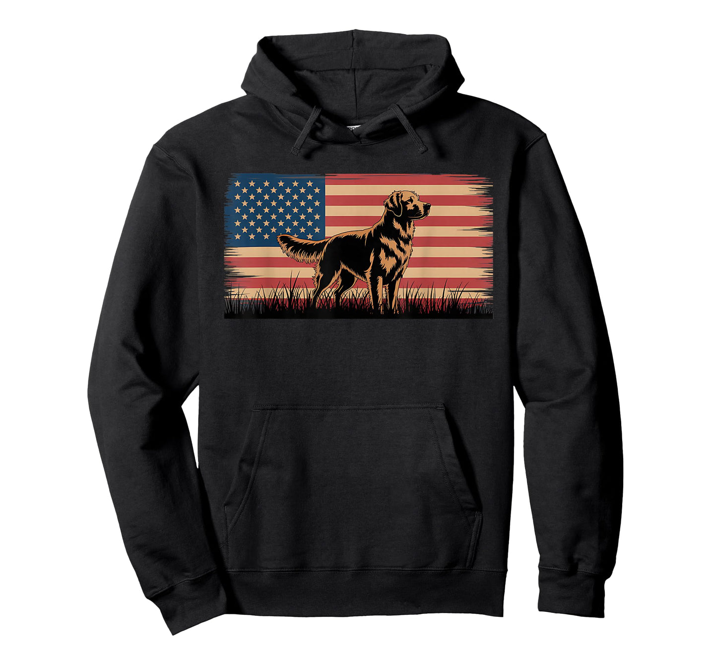 Patriotic Golden Retriever Tee | American Flag Dog Gifts T-Shirt