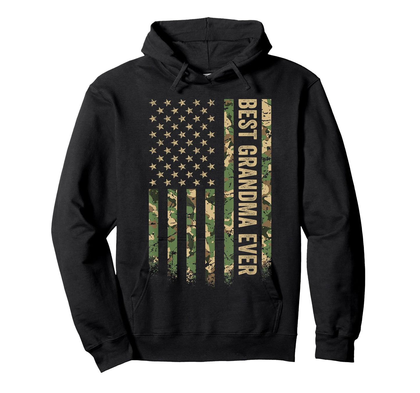 Best Grandma Ever American Flag Camo Veteran Patriotic T-Shirt for Women Men