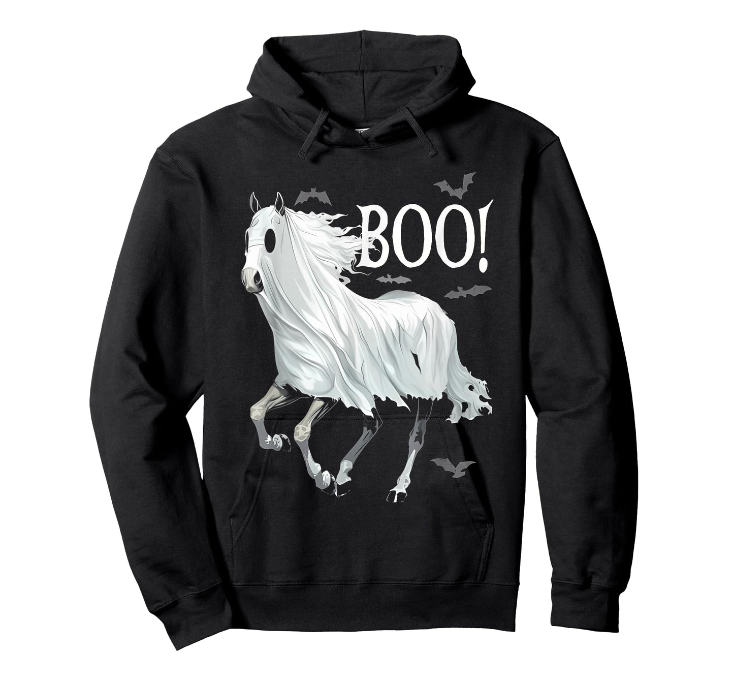 Funny Ghost Boo Horse Equestrian Lover Halloween Costume T-Shirt
