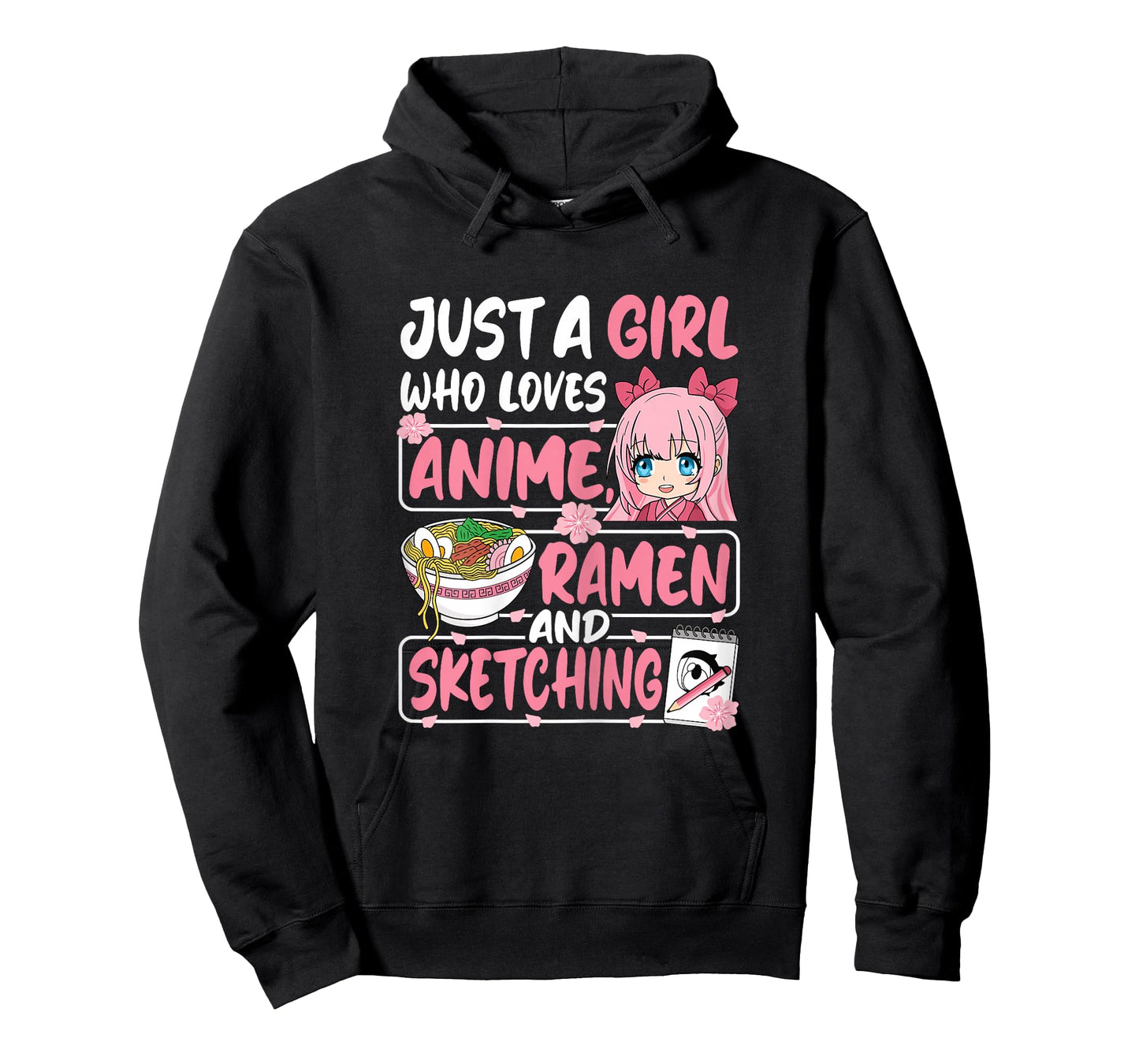 Just A Girl Who Loves Anime Ramen and Sketching Japan Women T-Shirt