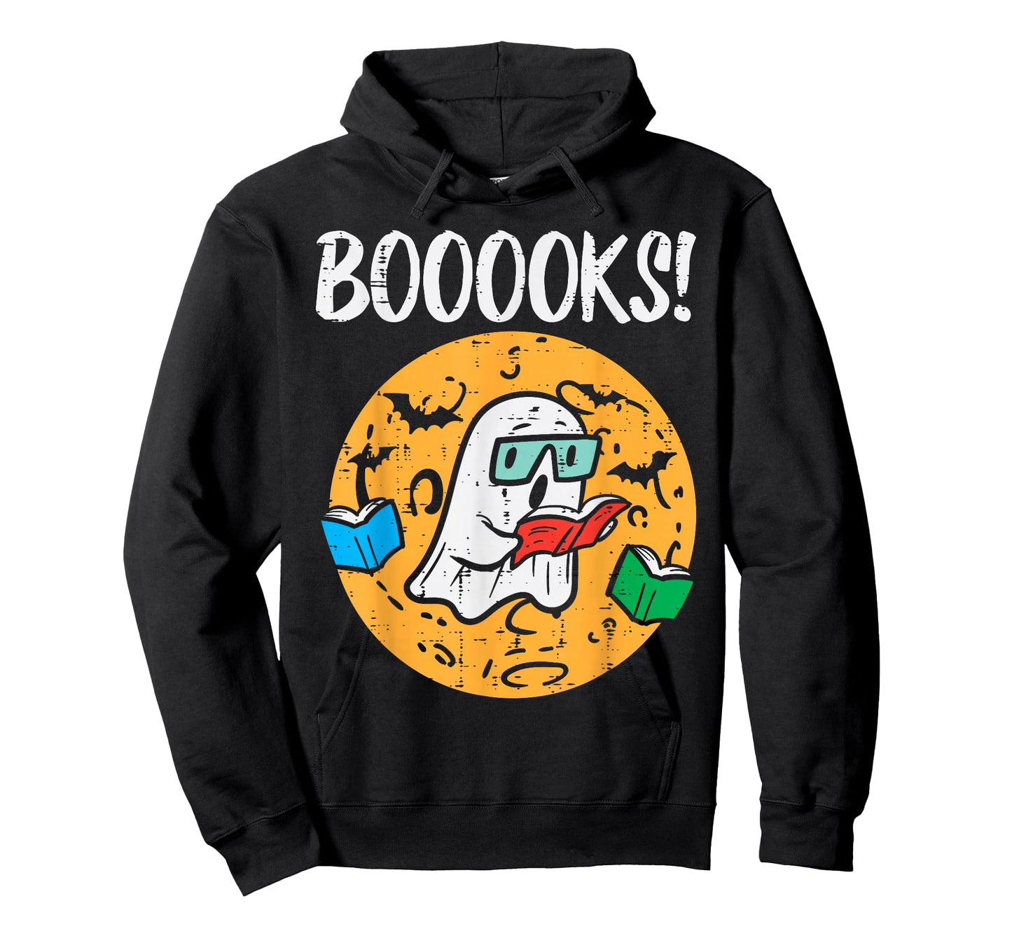 Boooks Ghost Read Book Halloween Teacher Librarian Men Women T-Shirt